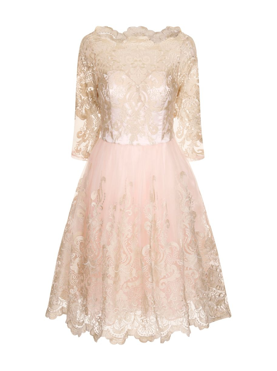 Chi chi london Baroque Style Tea Dress in Pink | Lyst