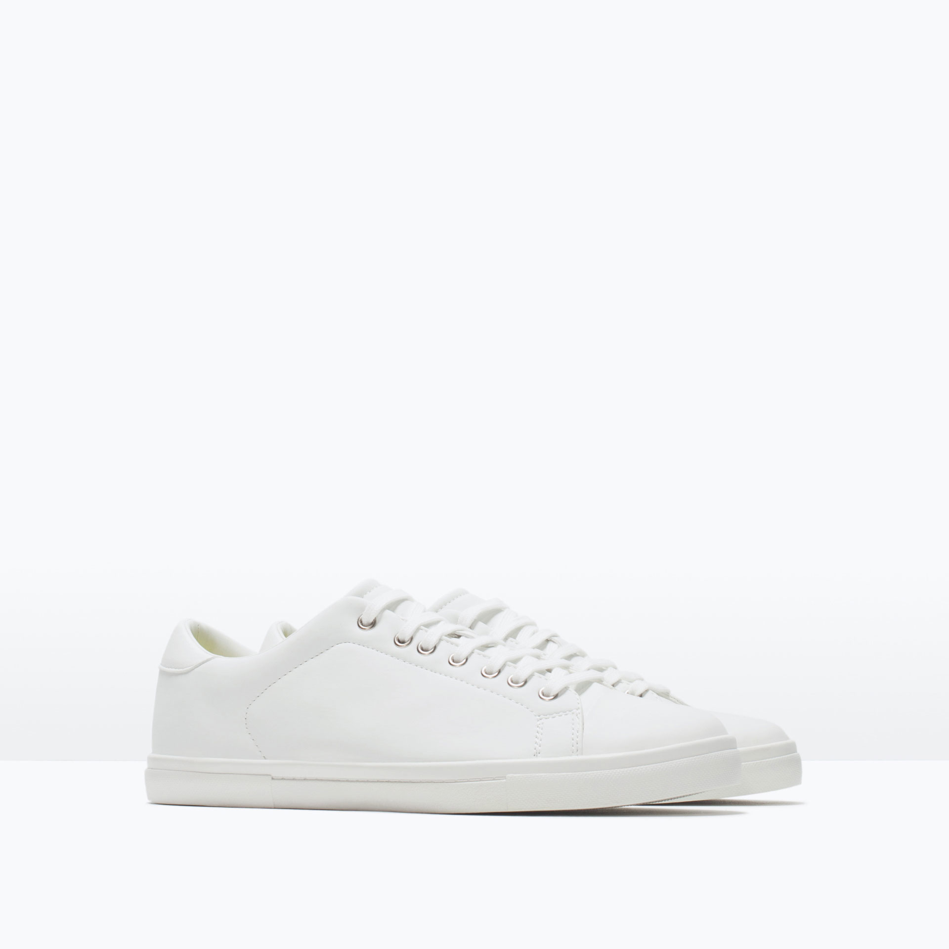 Zara Monochrome Sneakers Monochrome Sneakers in White for ...