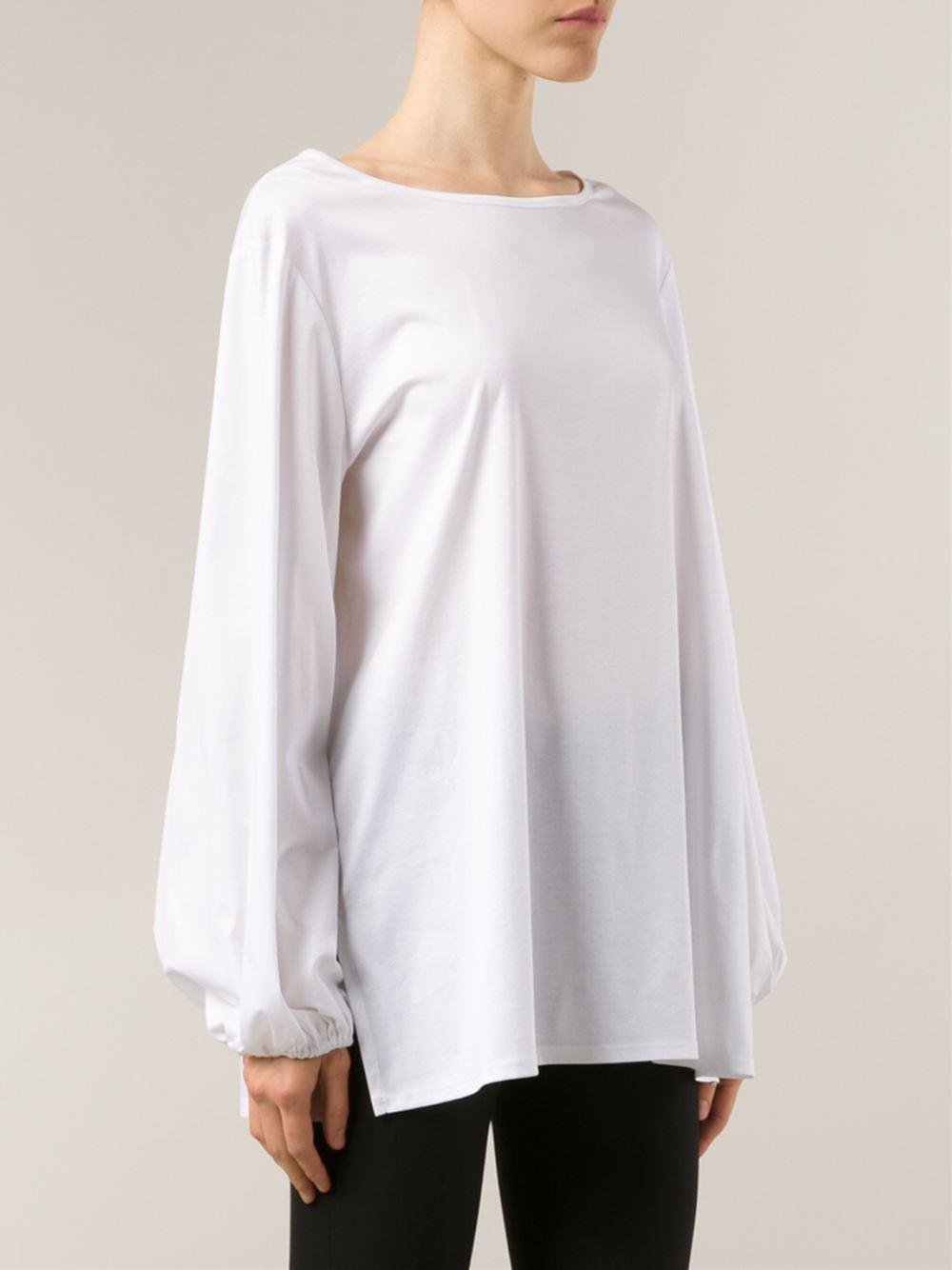 The row Boat Neck Blouse in White | Lyst