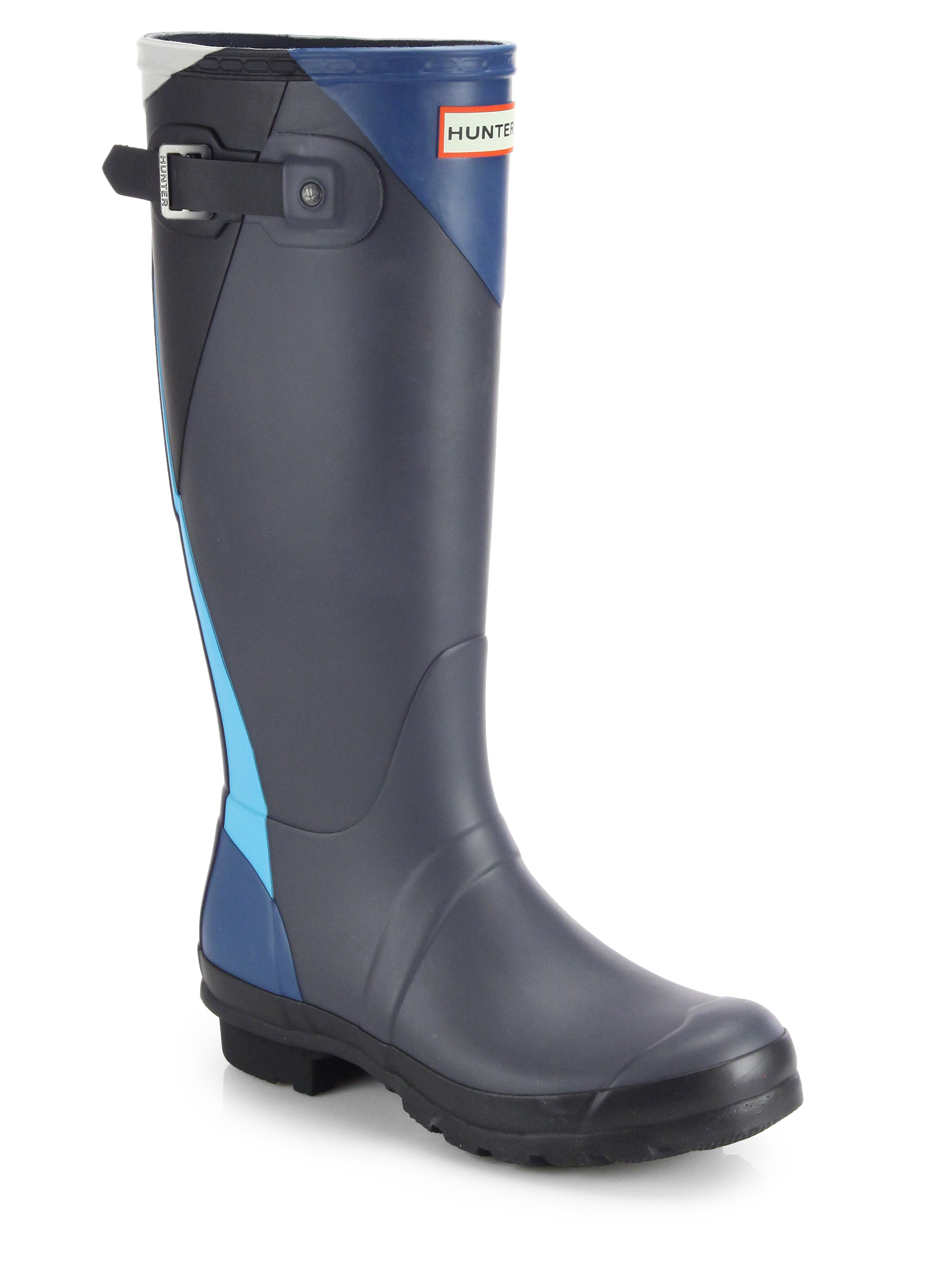 Lyst - Hunter Original Dazzle Rain Boots in Blue