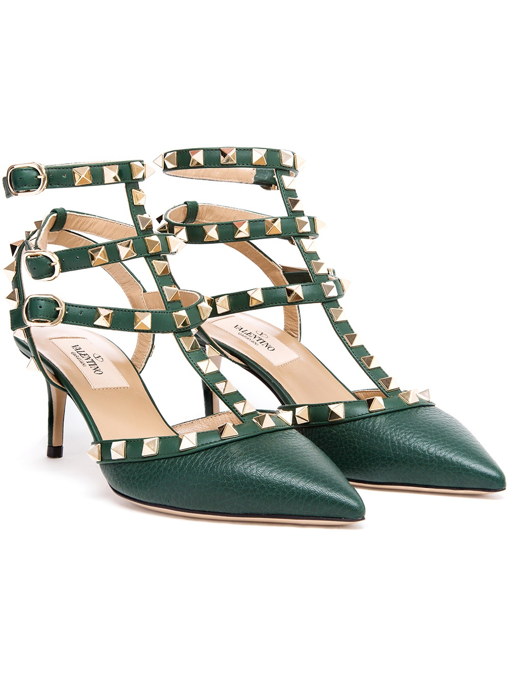 valentino rockstud slingback kitten heel