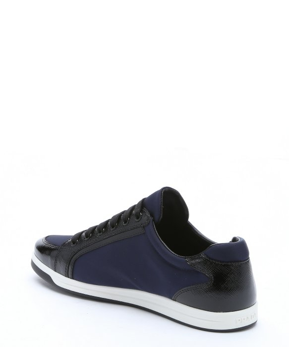 prada lux wallets - Prada Sport Baltic Patent Saffiano Leather Trimmed Satin Sneakers ...