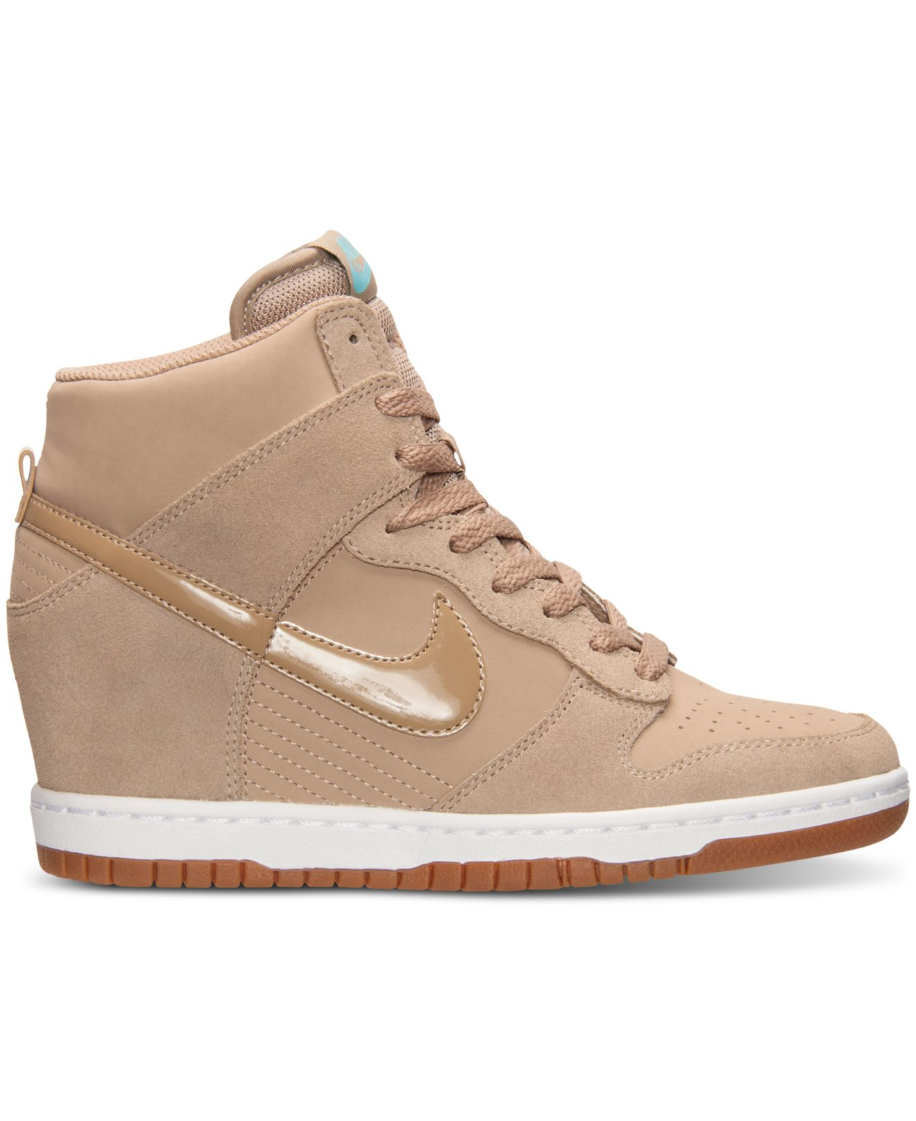 nike womens dunk sky hi essential wedge shoes