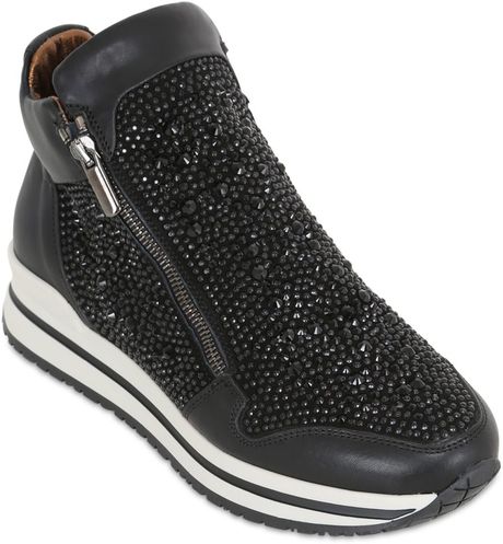 rhinestone sneakers suede alexander smith 30mm
