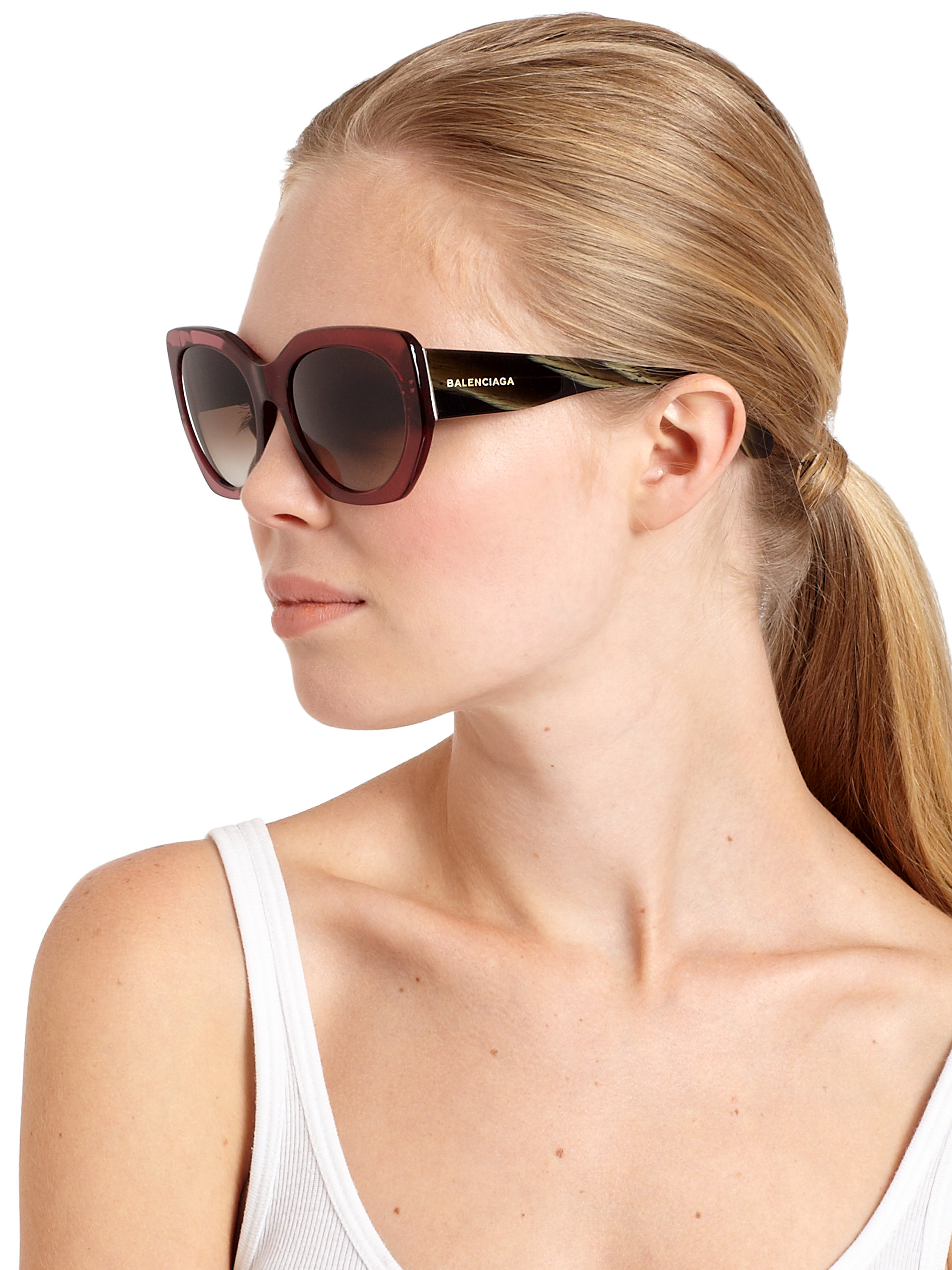 Balenciaga Pink Sunglasses For Women For Sale Ebay
