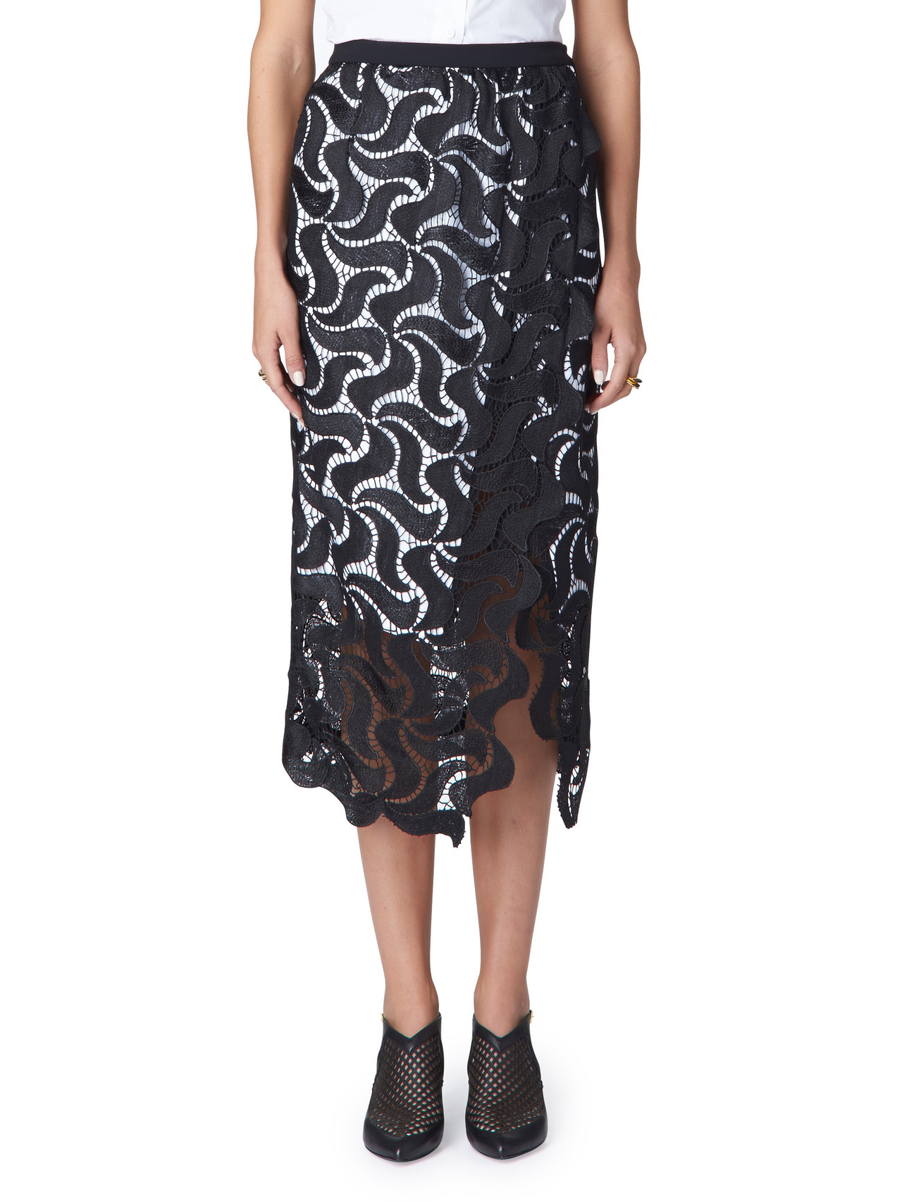 Maiyet Long Crossover Slit Skirt in Black | Lyst