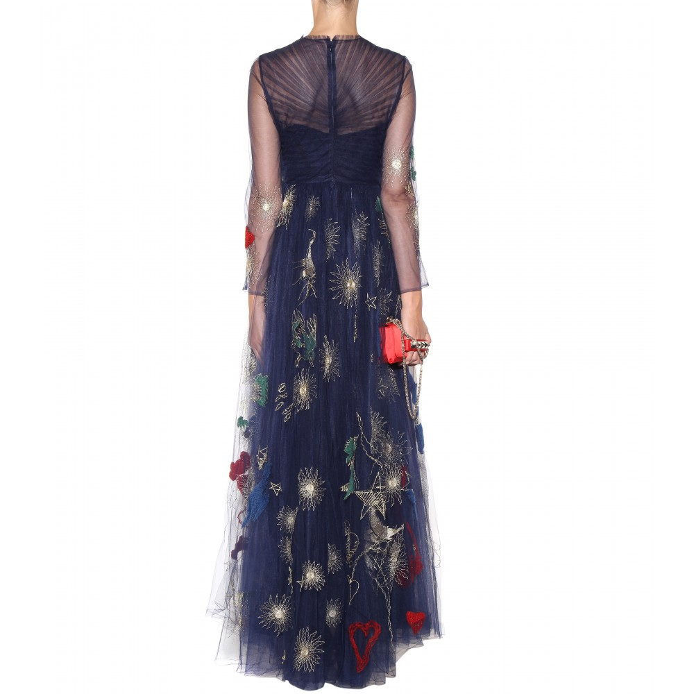 Valentino Ruched Silk and Lace Evening Top, UK8