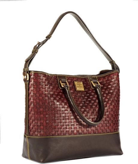 Dooney & Bourke Basketweave Tote in Purple (Wine) | Lyst