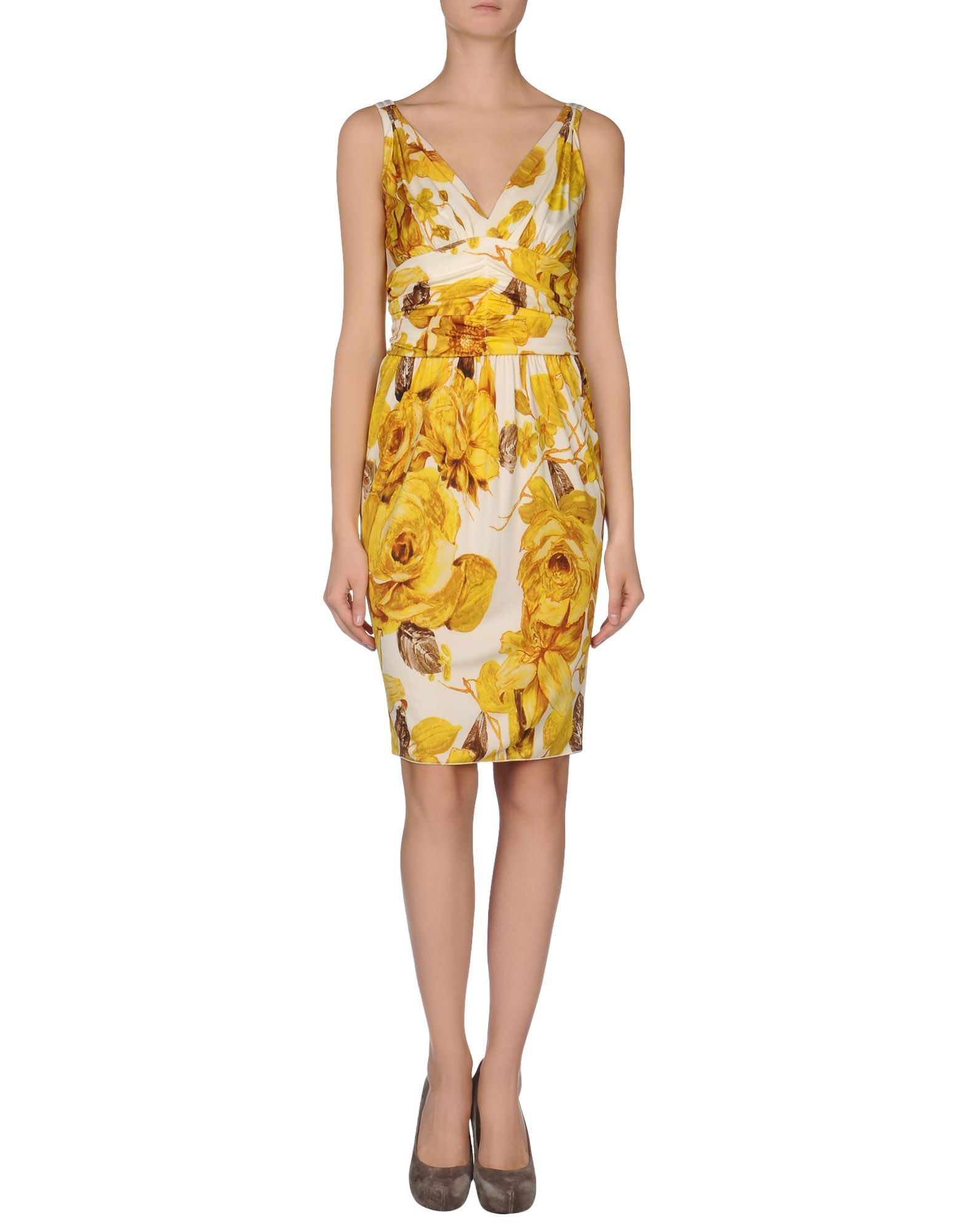 yellow dolce and gabbana dress