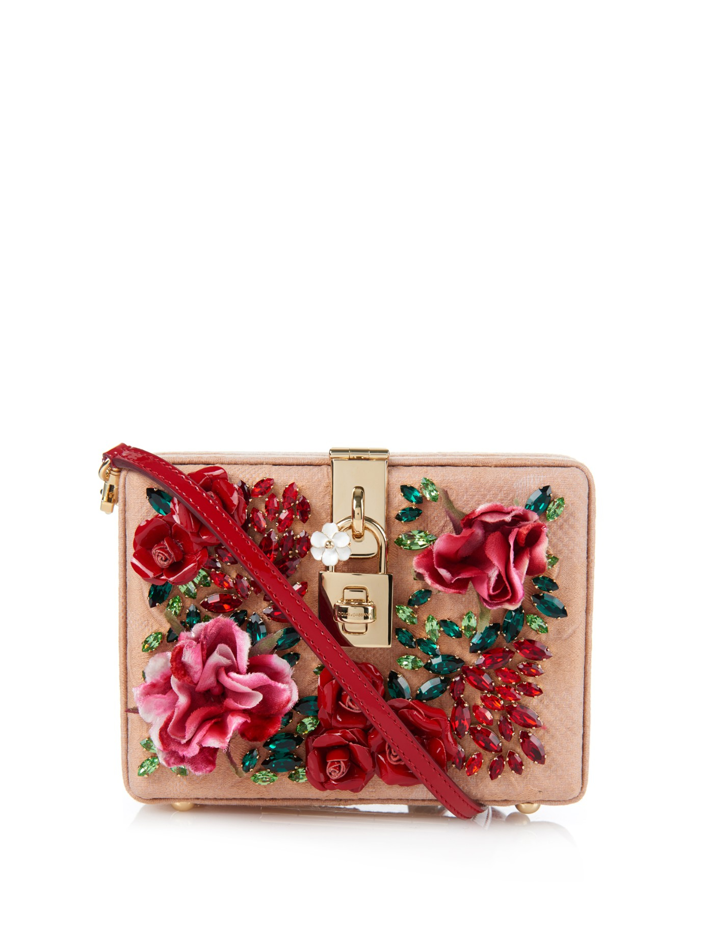 Lyst - Dolce & Gabbana Mini Dolce Embellished Cross-body Bag in Red