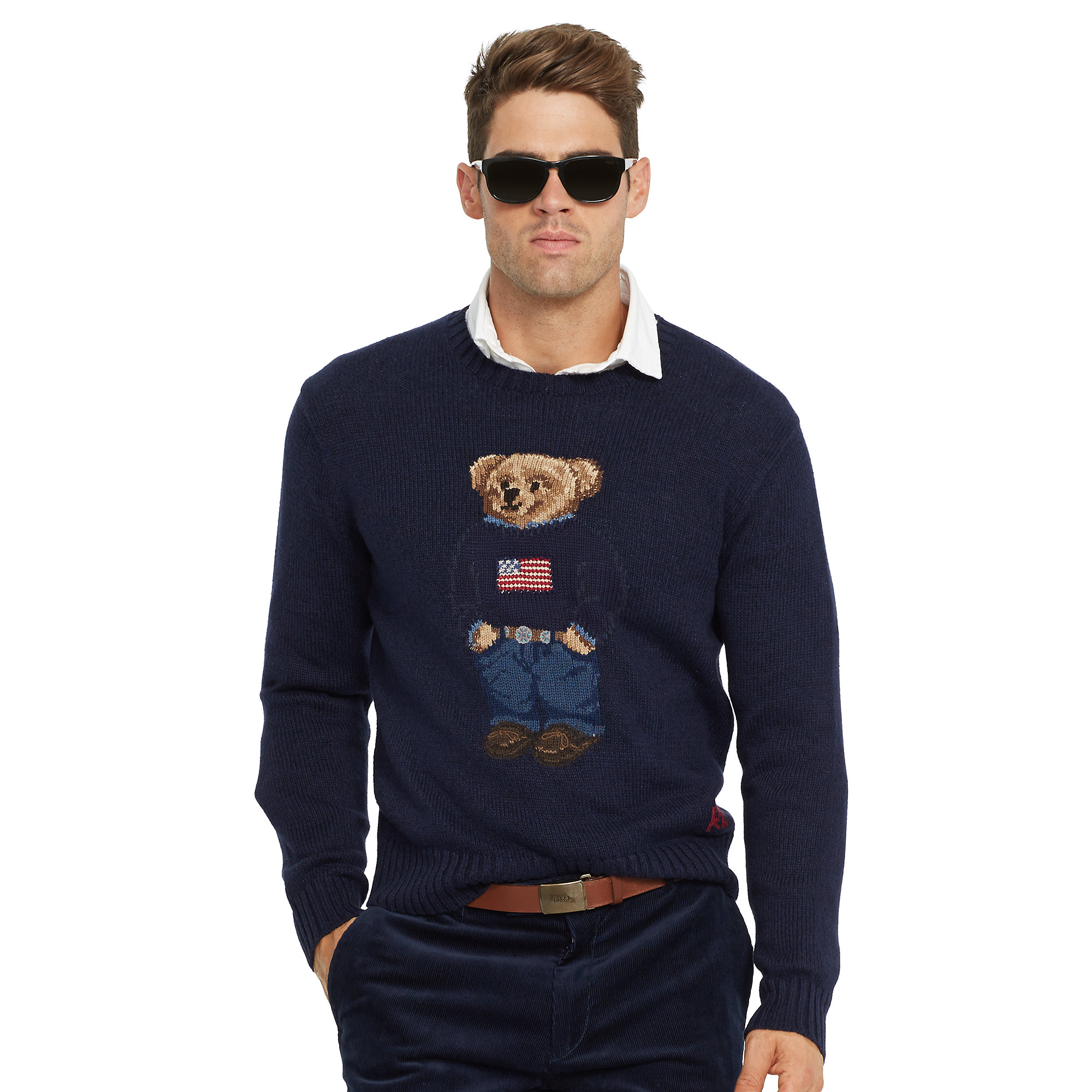 polo sweater american flag