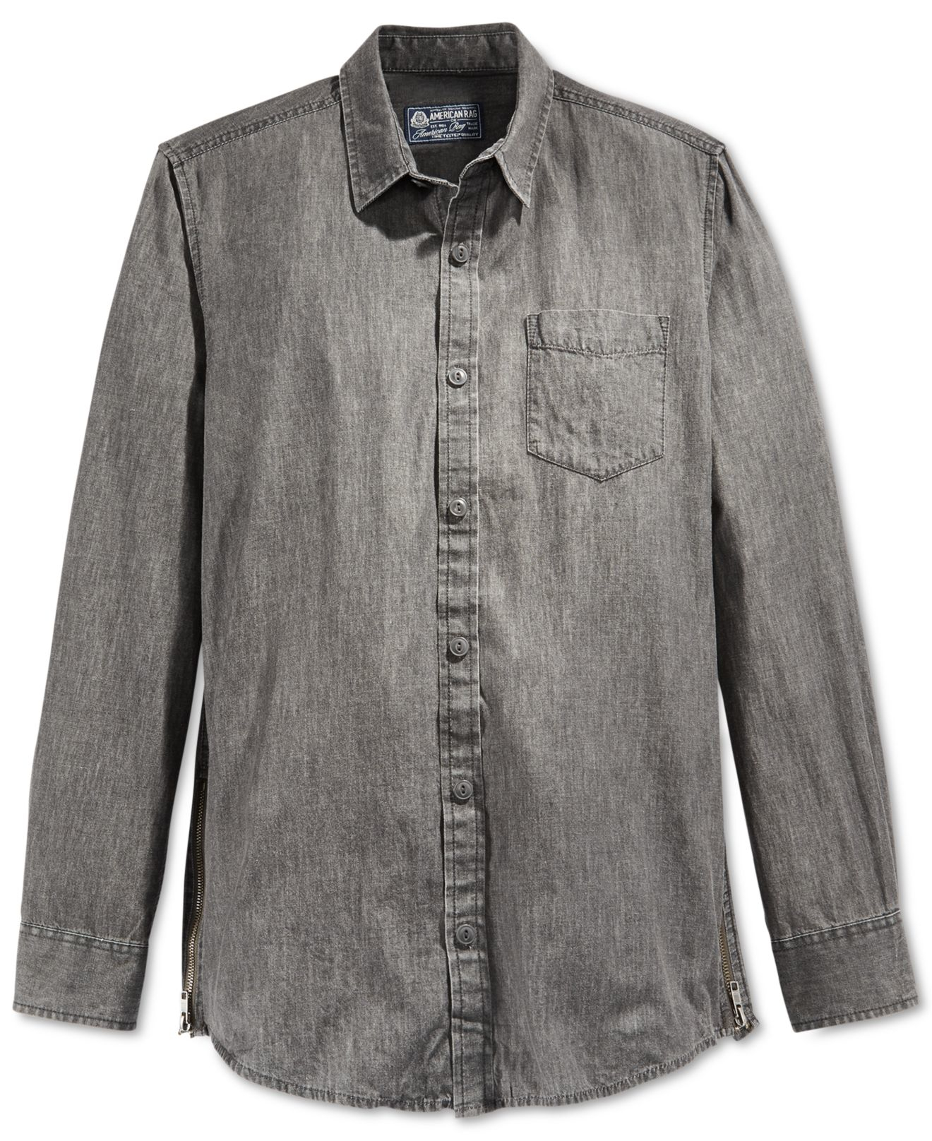 black denim shirt men's