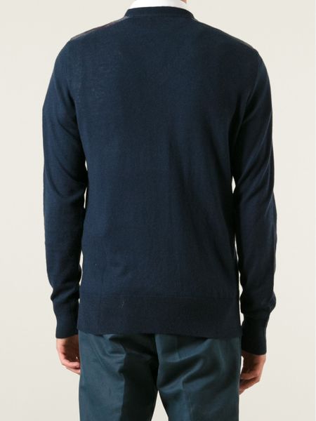 Burberry Brit Fine Knit Jumper in Blue for Men | Lyst