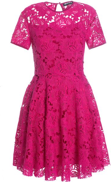 House Of Holland Lace Boater Dress in Pink | Lyst