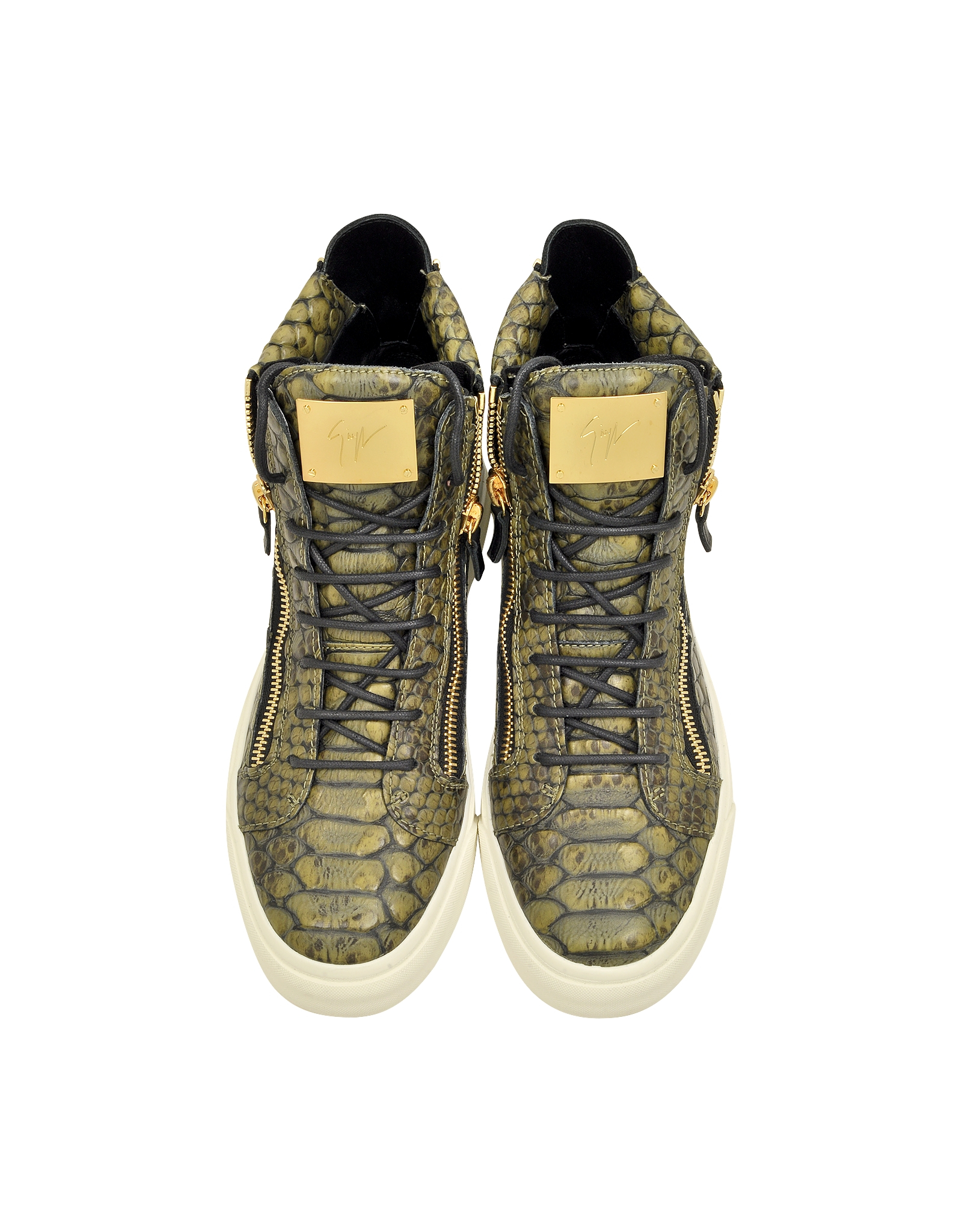 croco embossed superstar leather sneakers