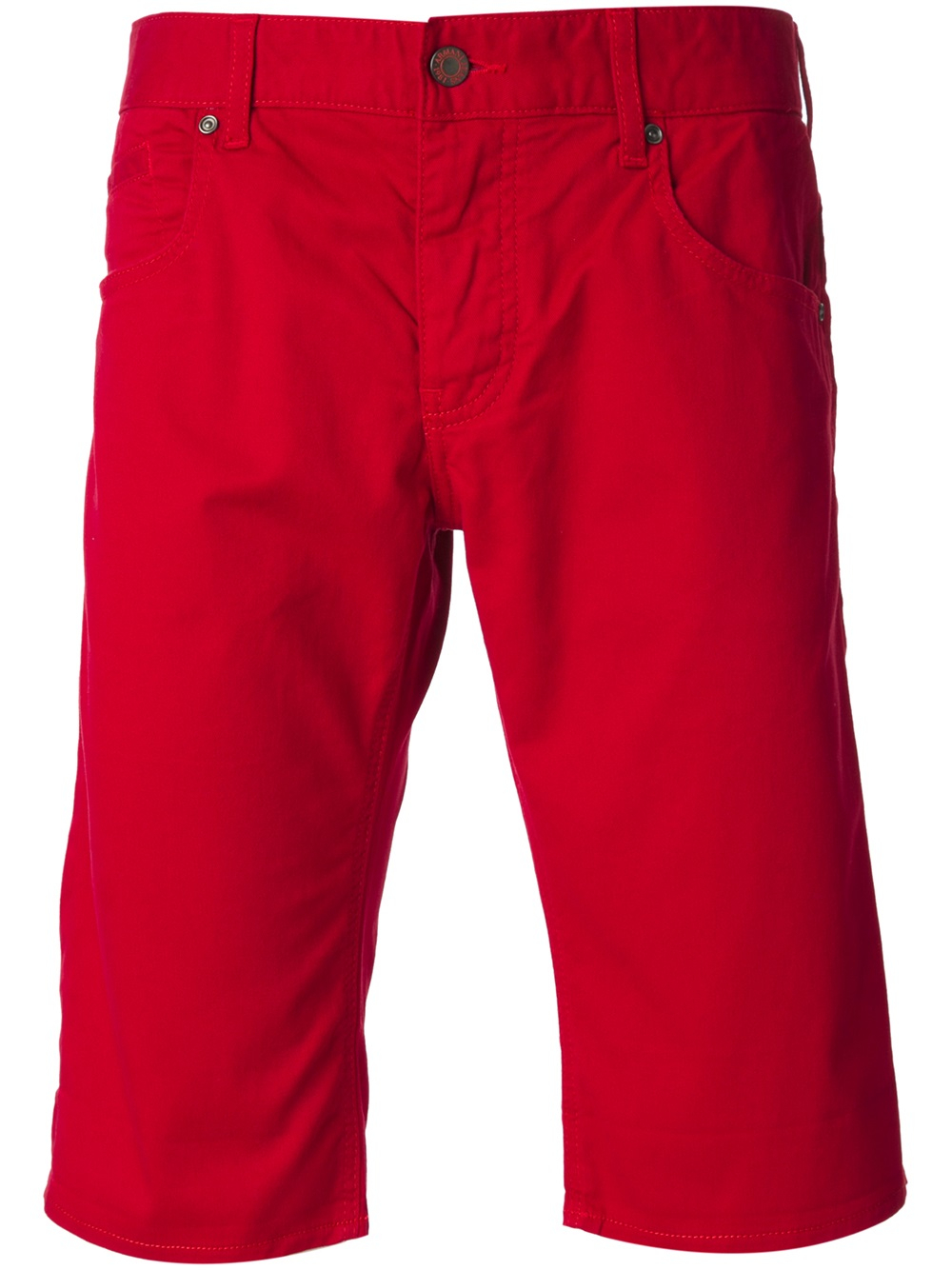 Armani jeans Denim Shorts in Red for Men | Lyst