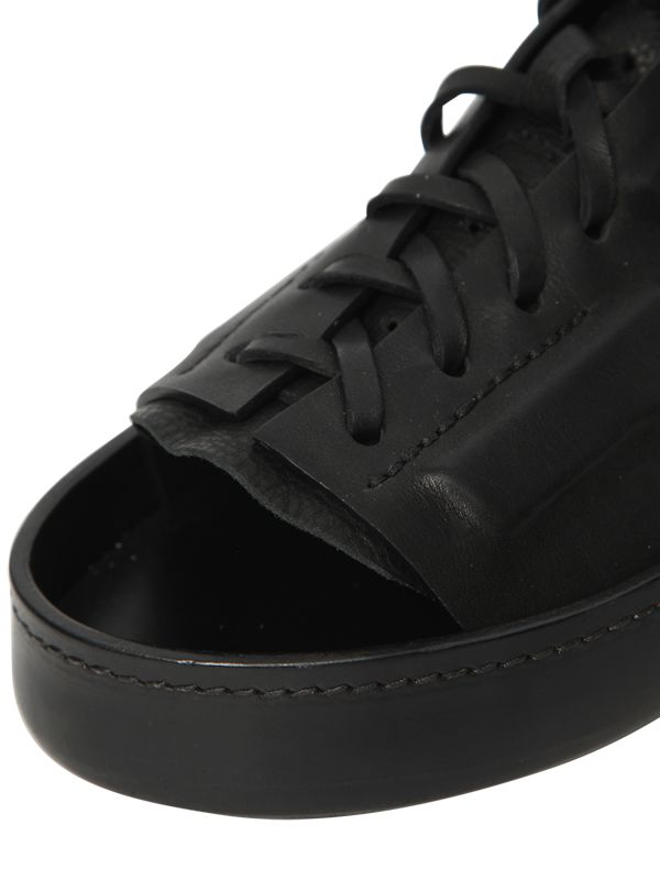 Lyst - Artselab Open Toe Leather High Top Sneakers in Black for Men