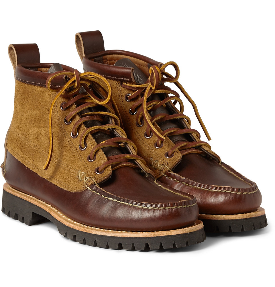 Yuketen Leather and Suede Lace-Up Boots in Brown for Men | Lyst