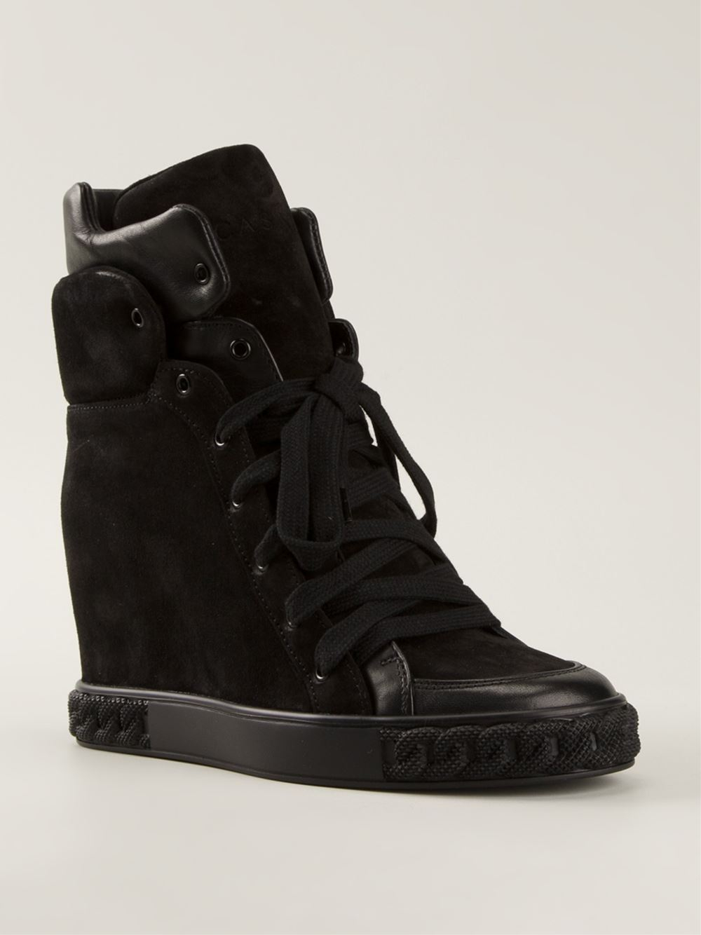 Lyst - Casadei Wedge Sneakers in Black
