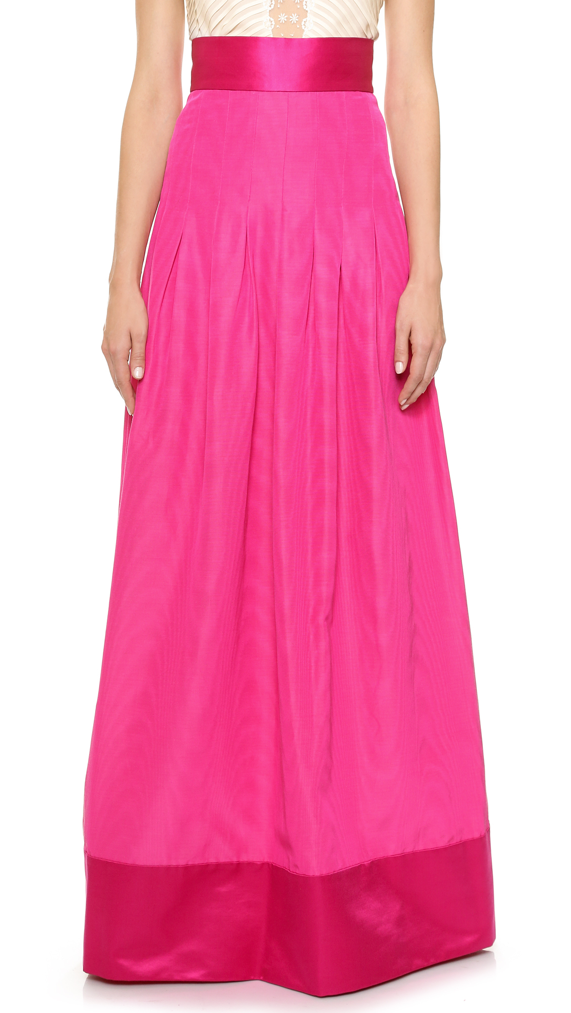 Lyst - Temperley London Long Palais Skirt - Bright Pink in Pink