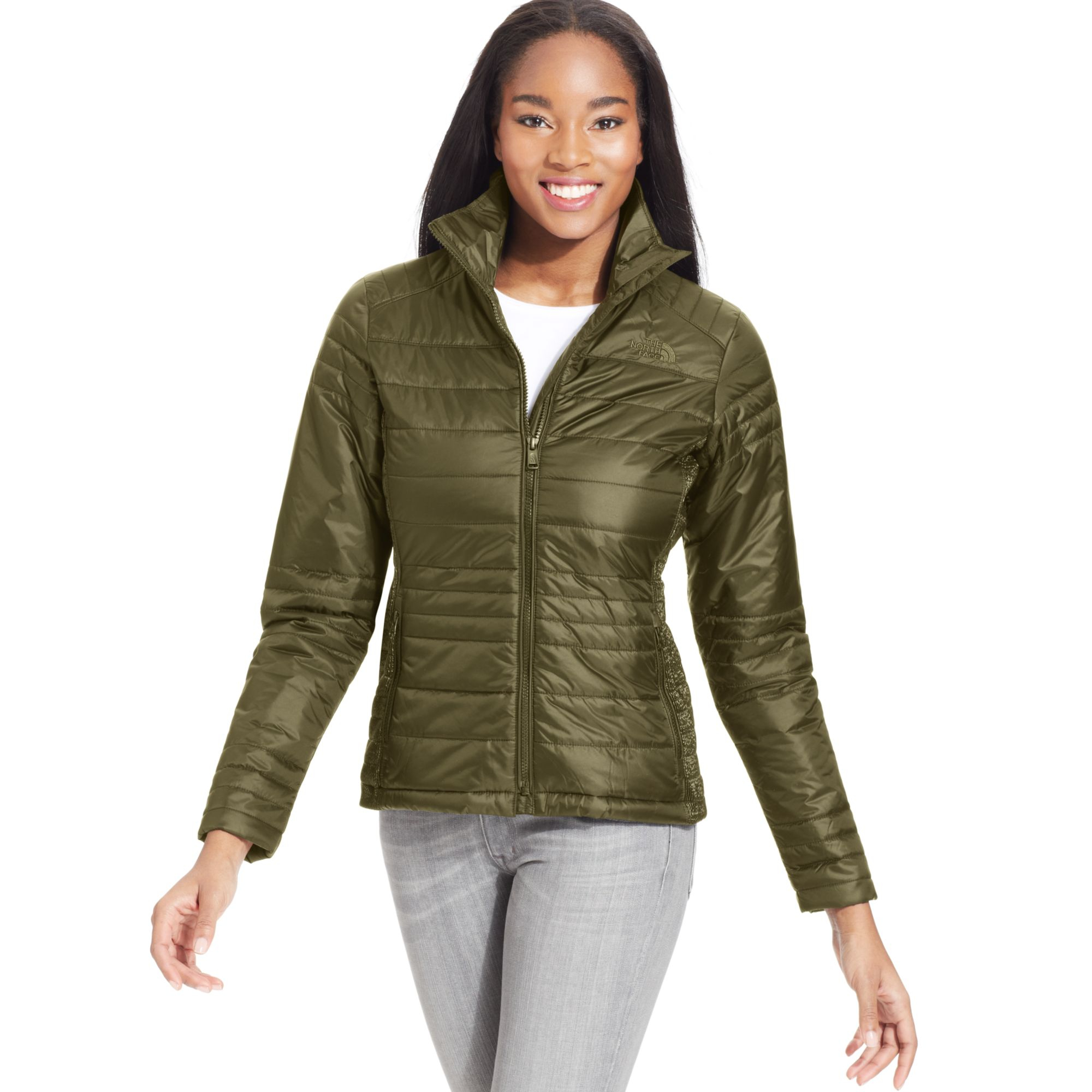 The North Face Aleycia Puffer Jacket in Green (Burnt Olive Green) | Lyst