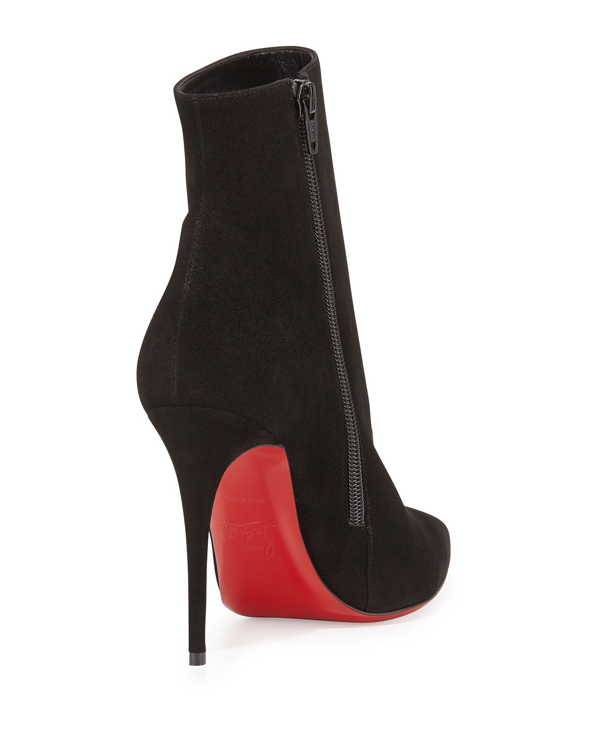 Christian louboutin So Kate Booty Suede Red Sole Ankle Boot in ...