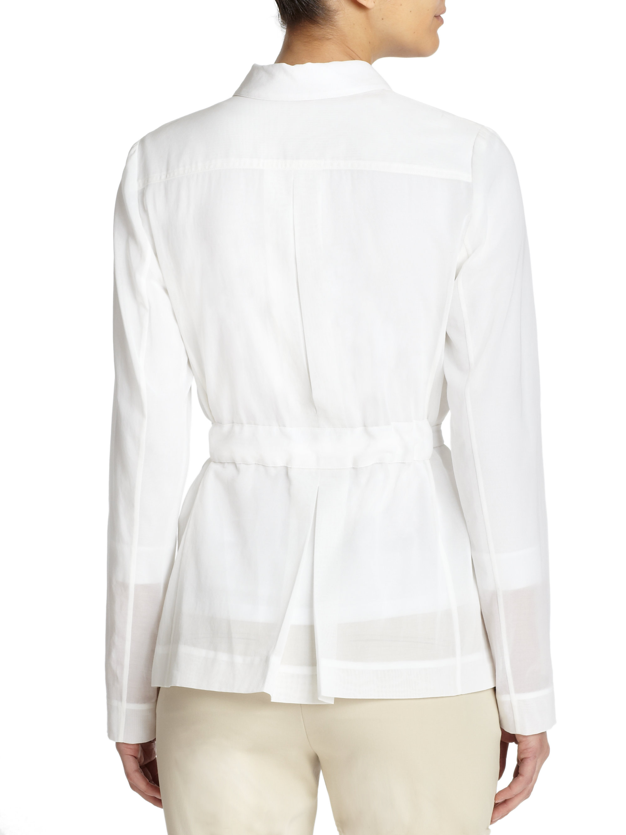 Lyst - Theory Lorem Cotton Safari Jacket in White