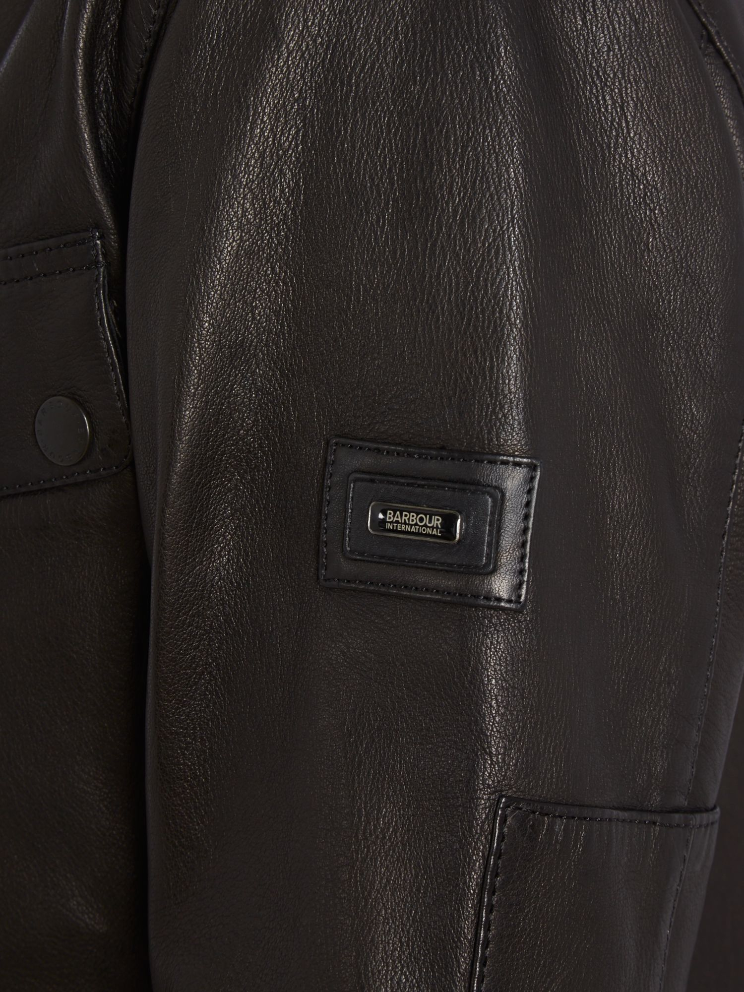 Barbour Sadler International Leather Jacket In Black For Men Lyst Gallery