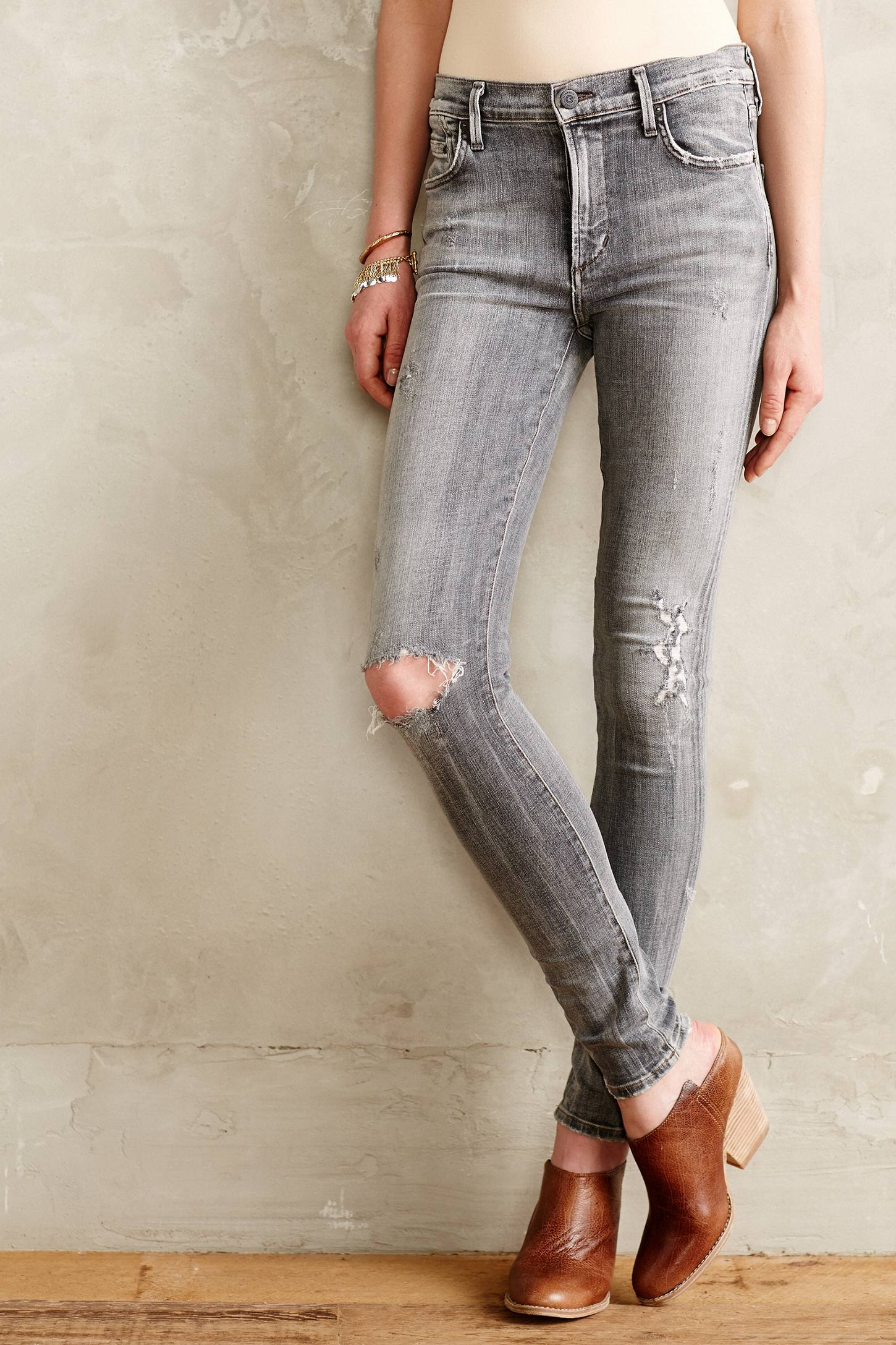 Citizens Of Humanity Rocket High-Rise Skinny Jeans in Gray (London ...