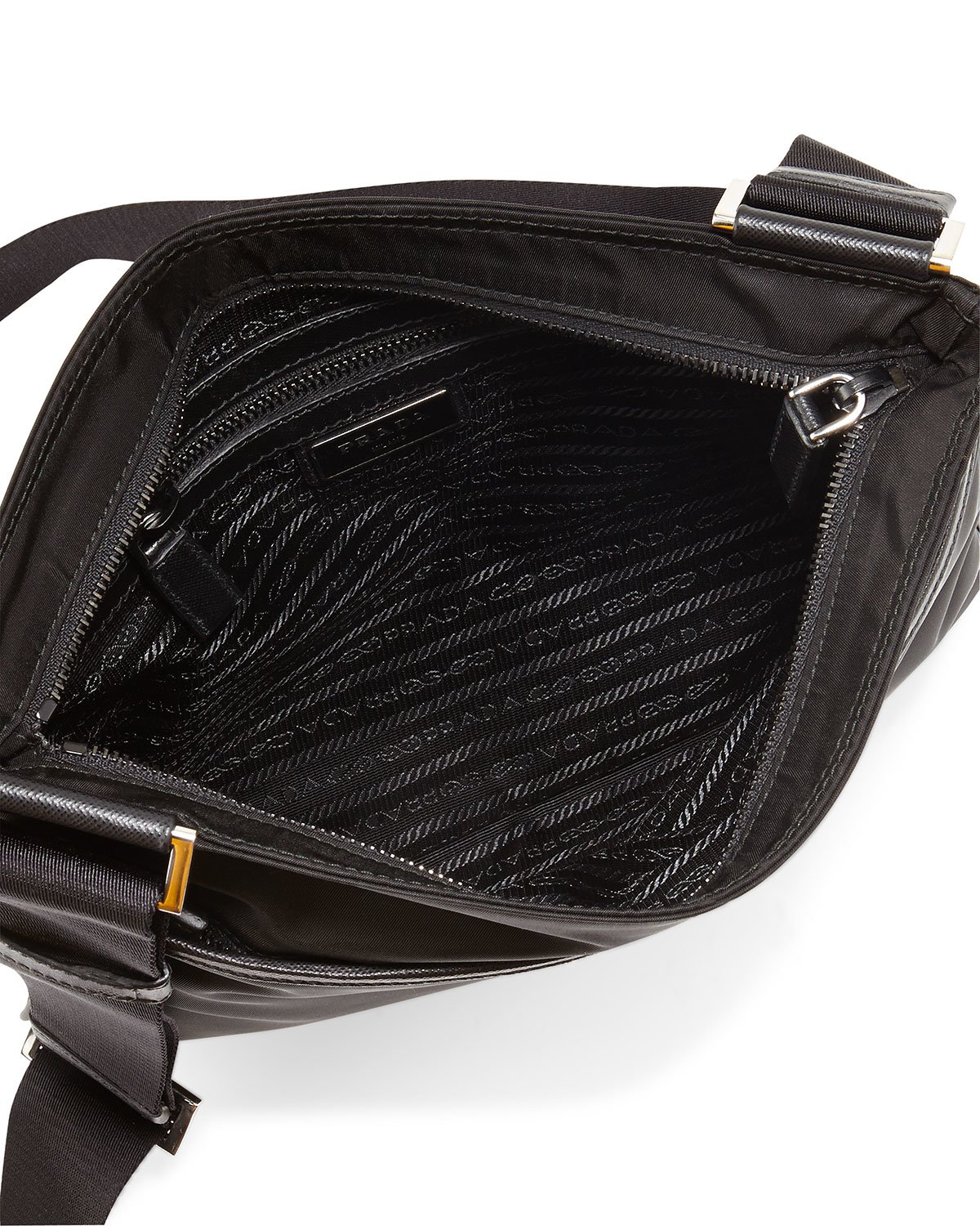 Lyst - Prada Nylon Crossbody Bag in Black