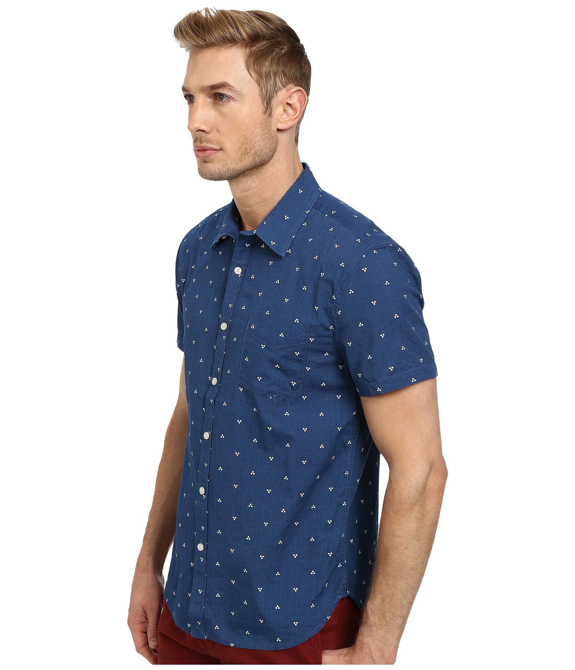 Lucky brand Castlerock Indigo Shirt in Blue for Men | Lyst