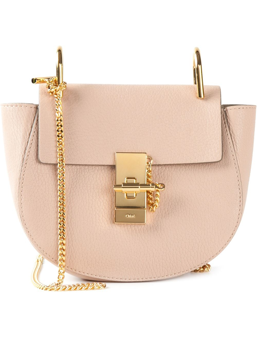 Chlo Drew Leather Cross-Body Bag in Pink (PINK \u0026amp; PURPLE) | Lyst