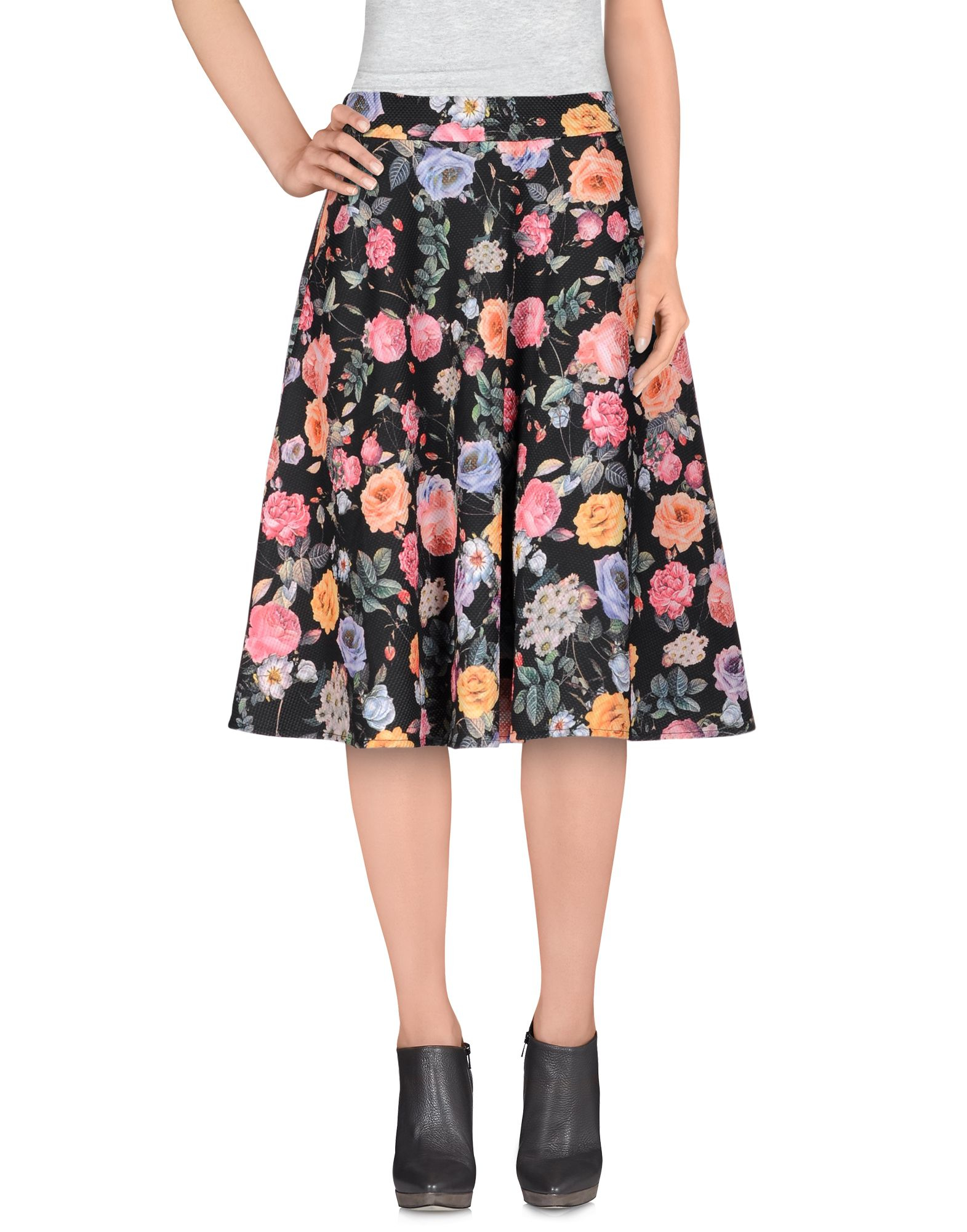 Lyst - Cutie Knee Length Skirt in Black