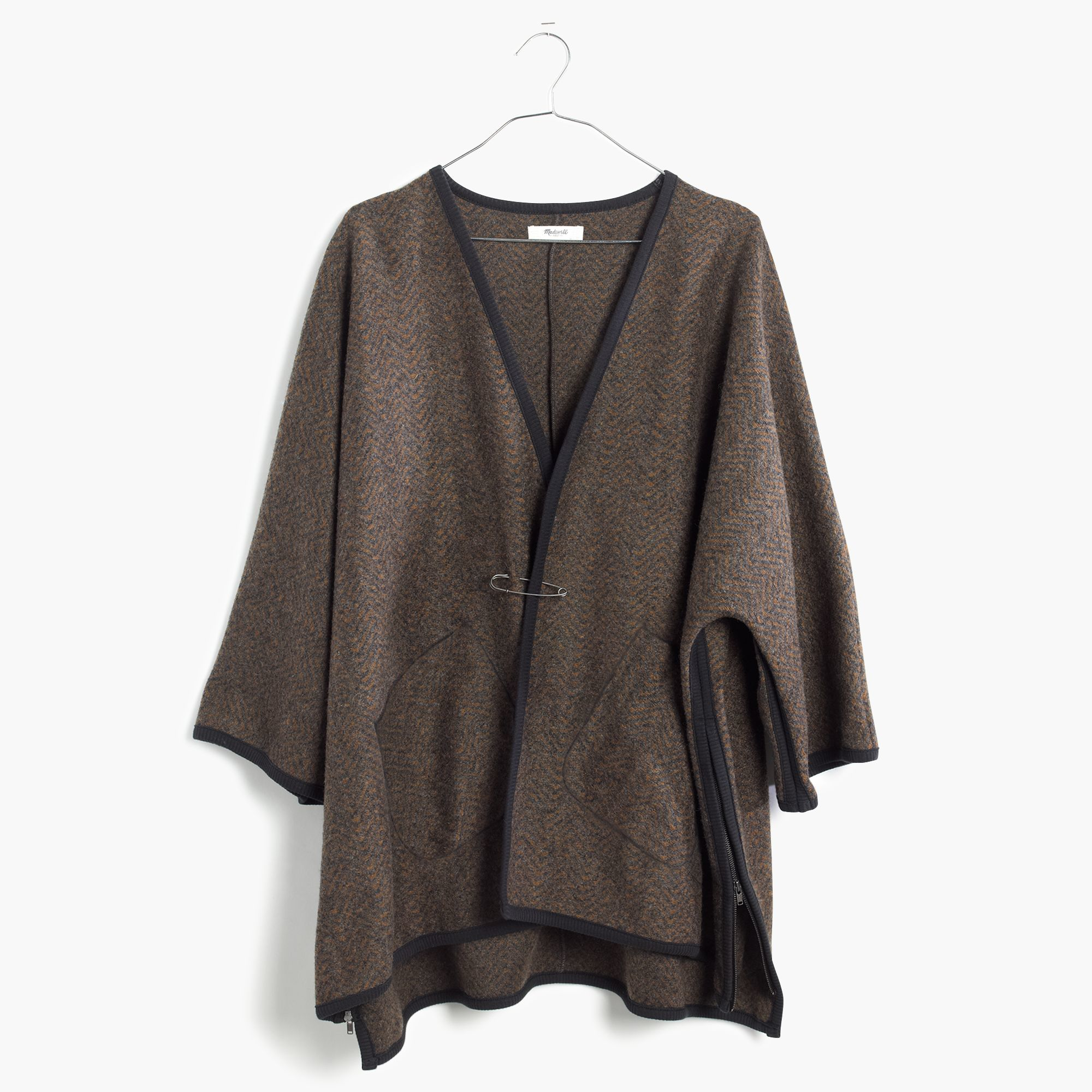 Lyst - Madewell Side-zip Poncho Coat in Natural