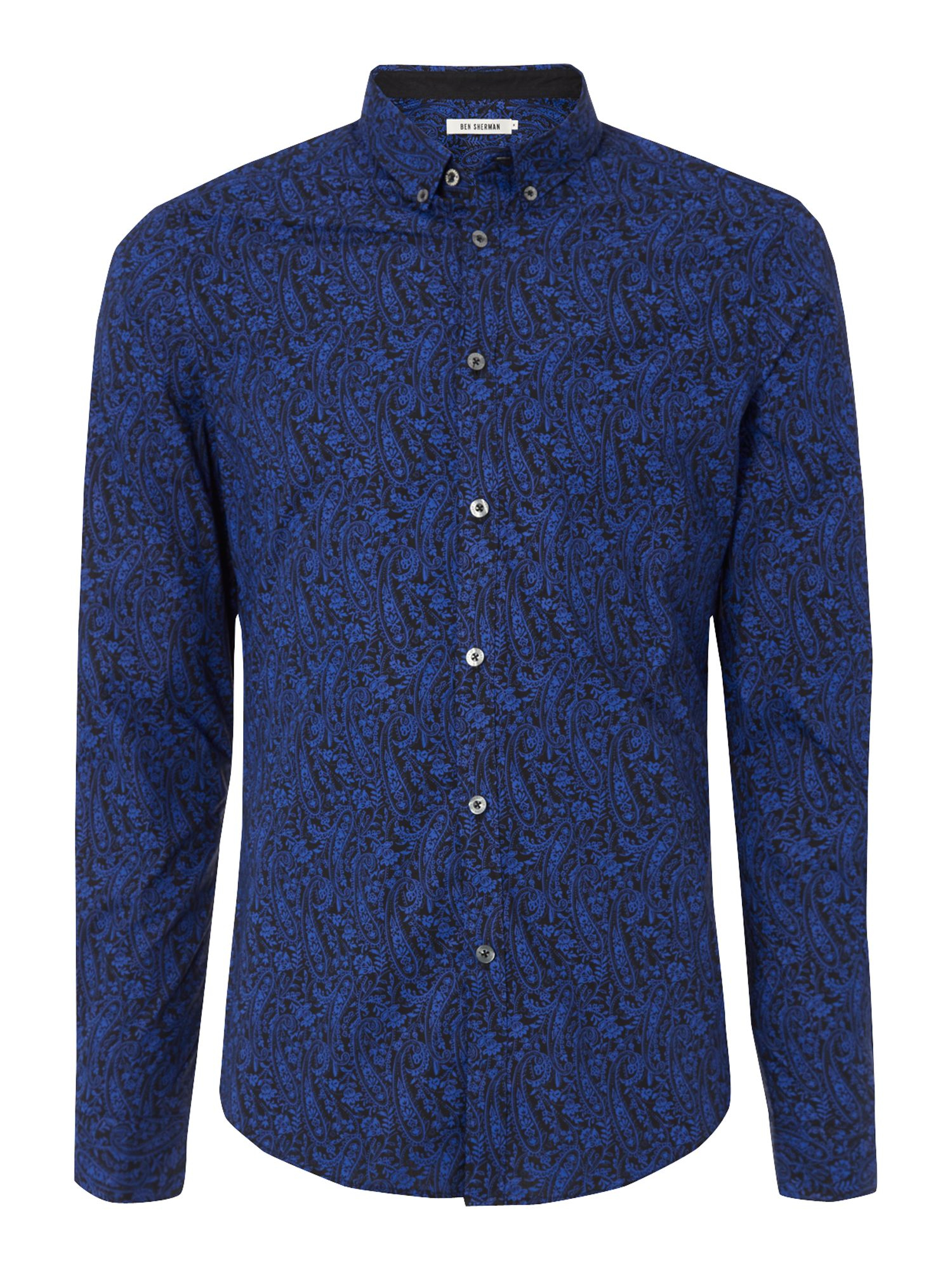 Ben Sherman Paisley Shirt in Black for Men | Lyst