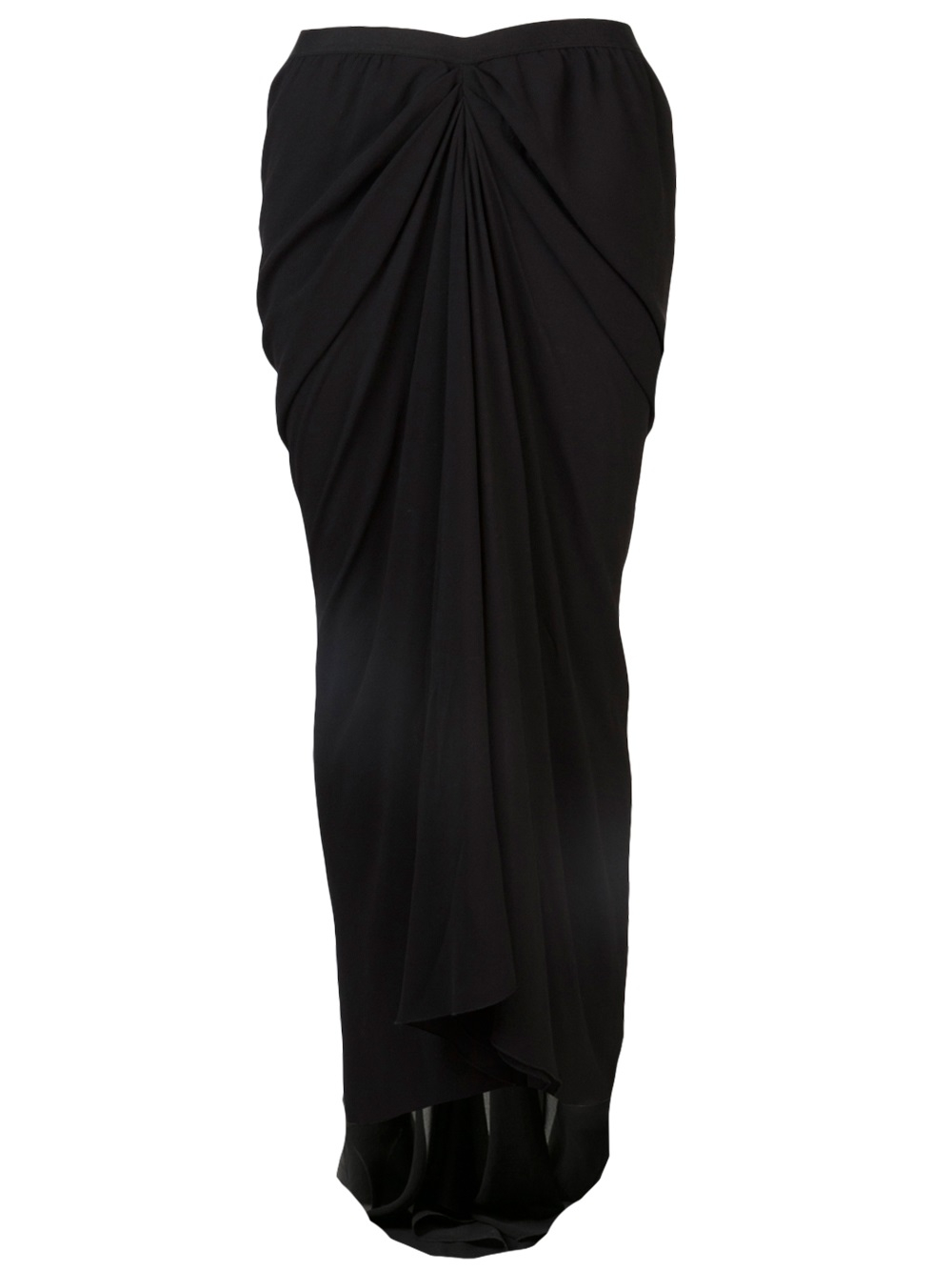 Rick Owens Long Train Skirt in Black | Lyst