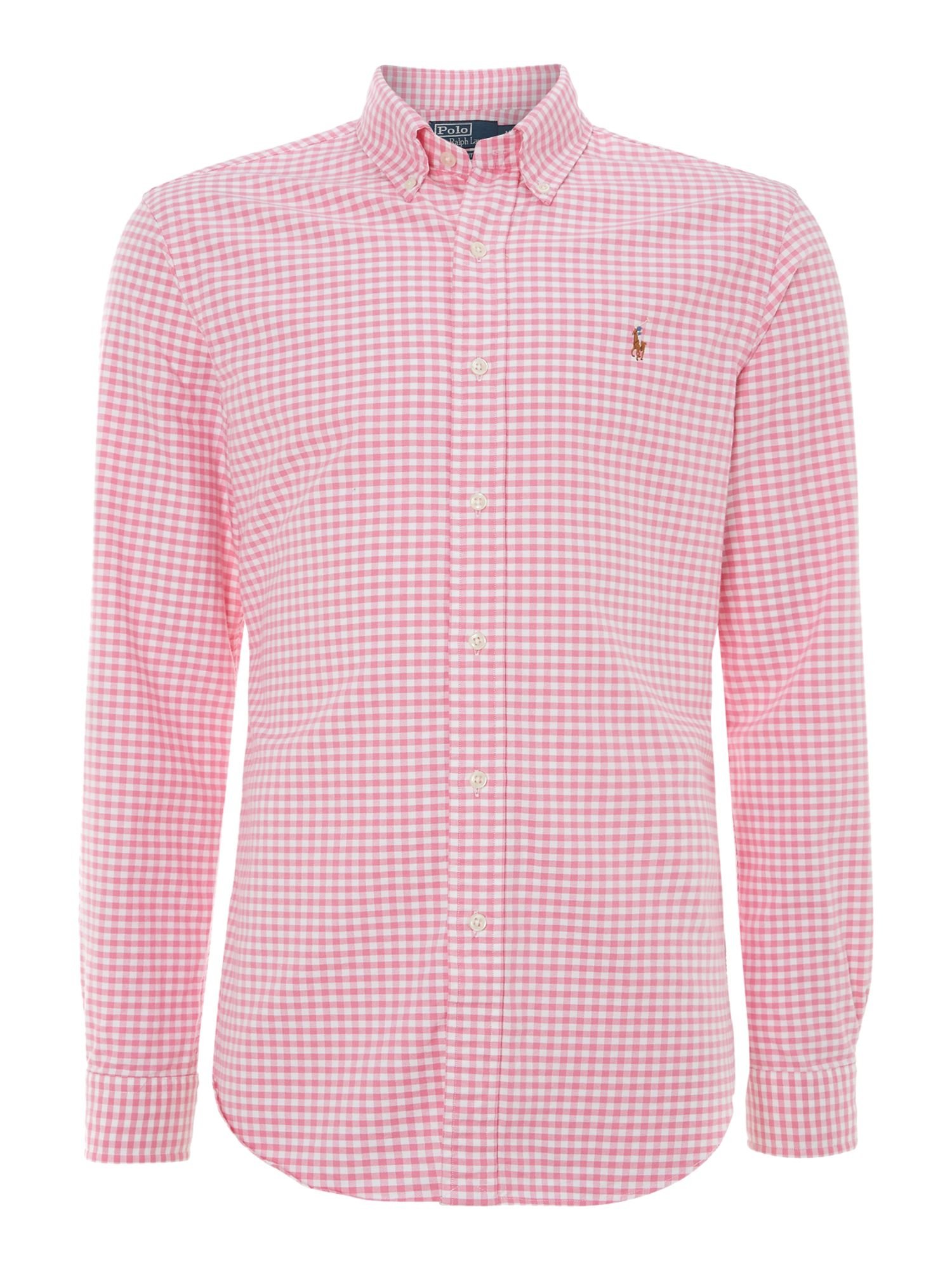 Polo Ralph Lauren Classic Slim Fit Long Sleeve Gingham Shirt in Pink ...