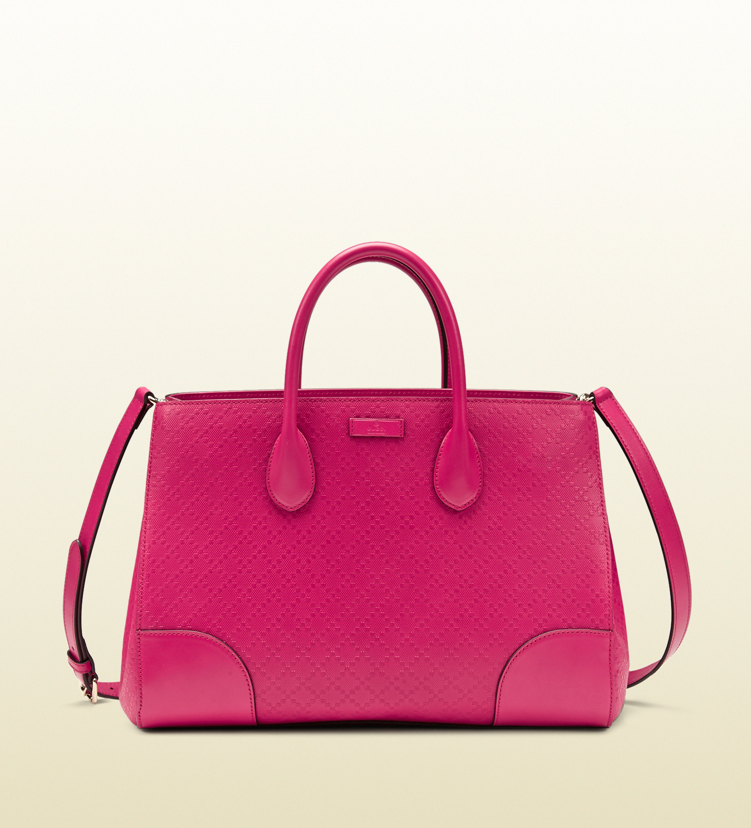 Lyst - Gucci Bright Diamante Leather Top Handle Bag in Pink