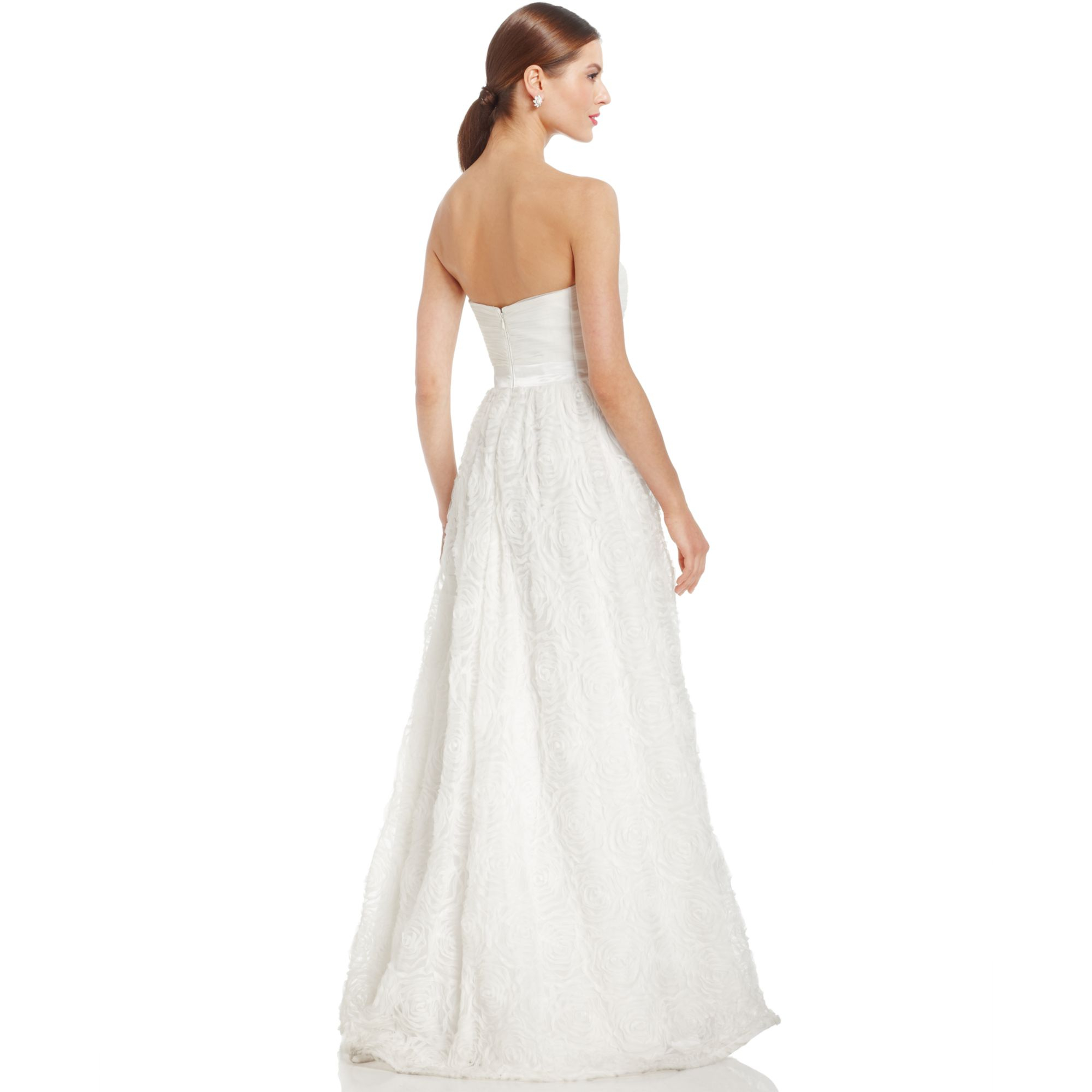 adrianna papell white gown
