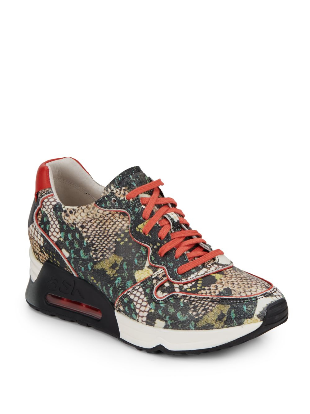 Lyst - Ash Love Snake-print Leather Sneakers