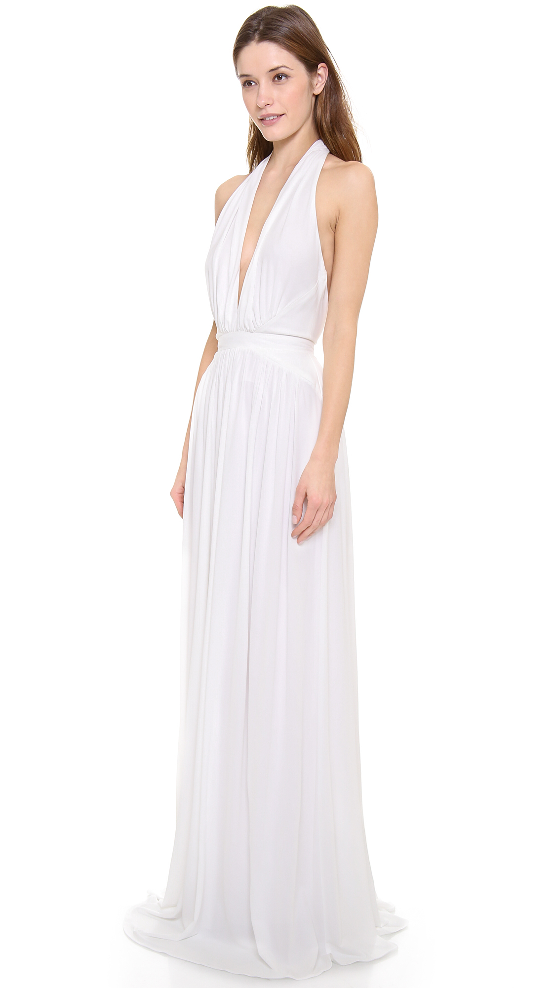Lyst Issa Halter Gown In White Gallery