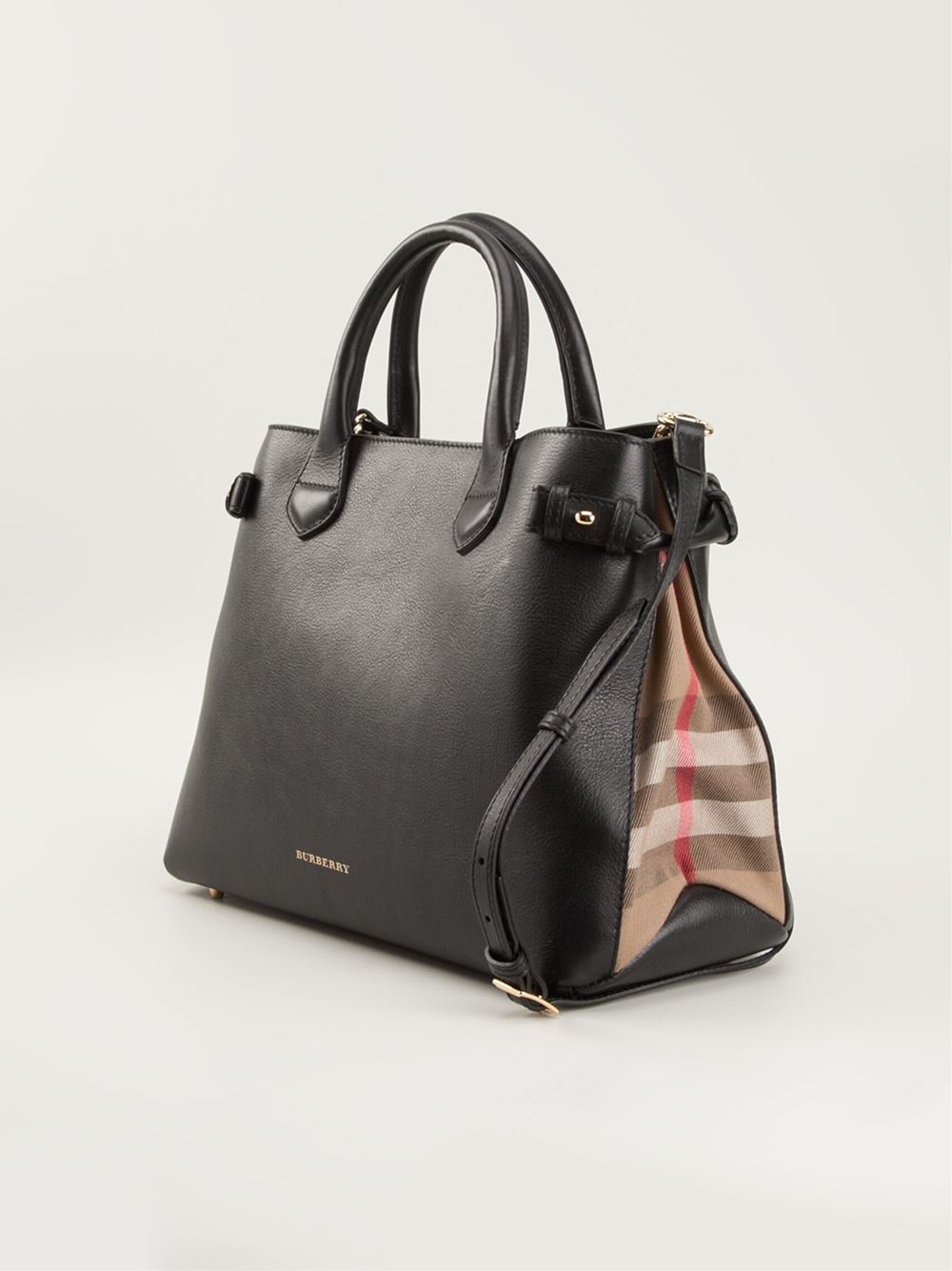 burberry medium banner leather tote