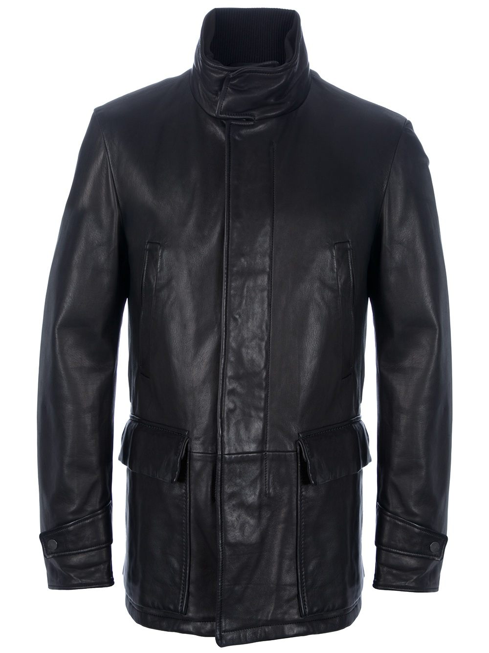 Lyst - Ermenegildo Zegna Leather Jacket in Black for Men