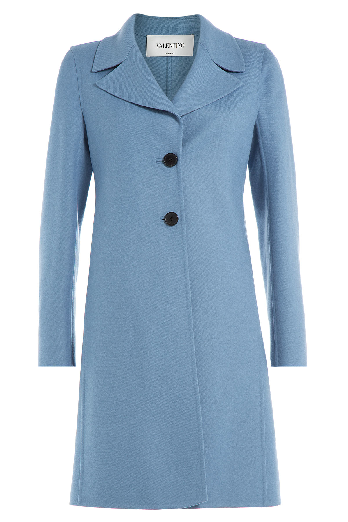 Lyst - Valentino Wool Coat - Blue in Blue