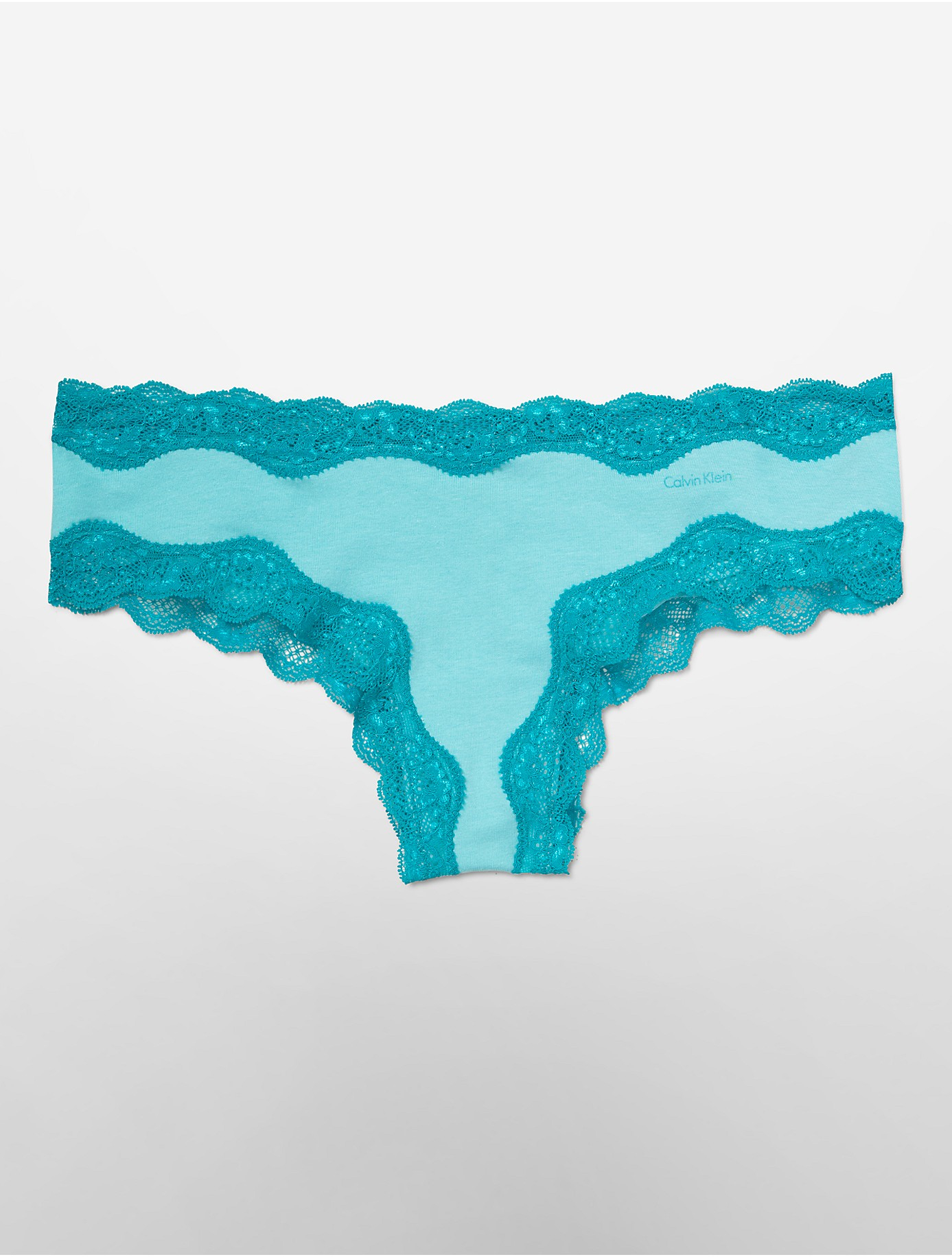 Calvin klein Underwear Cotton Cheeky Hipster With Lace in Blue (TRINITY