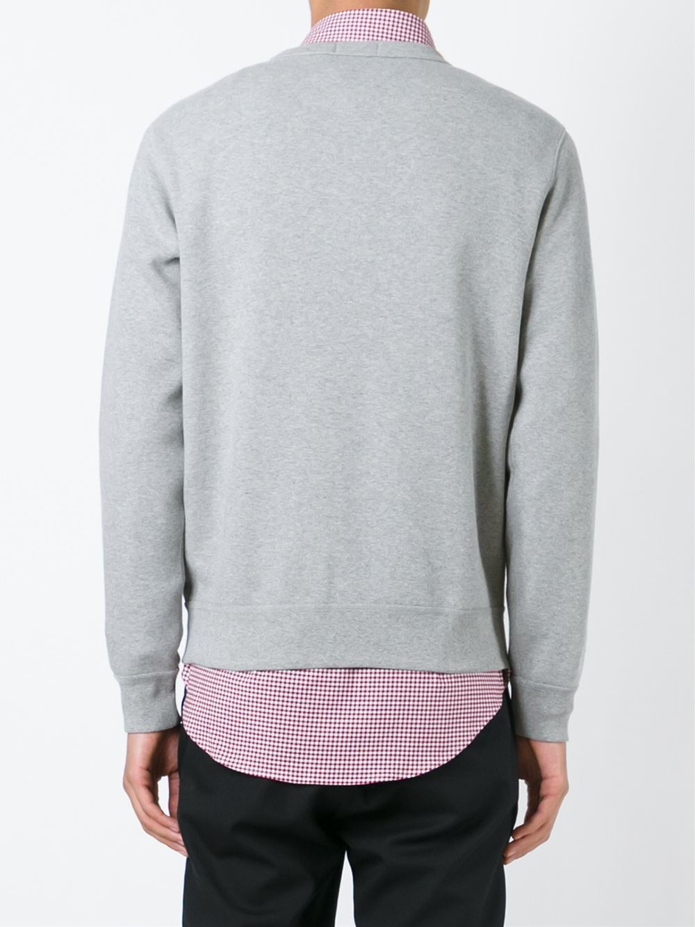 ralph lauren grey crew neck sweatshirt