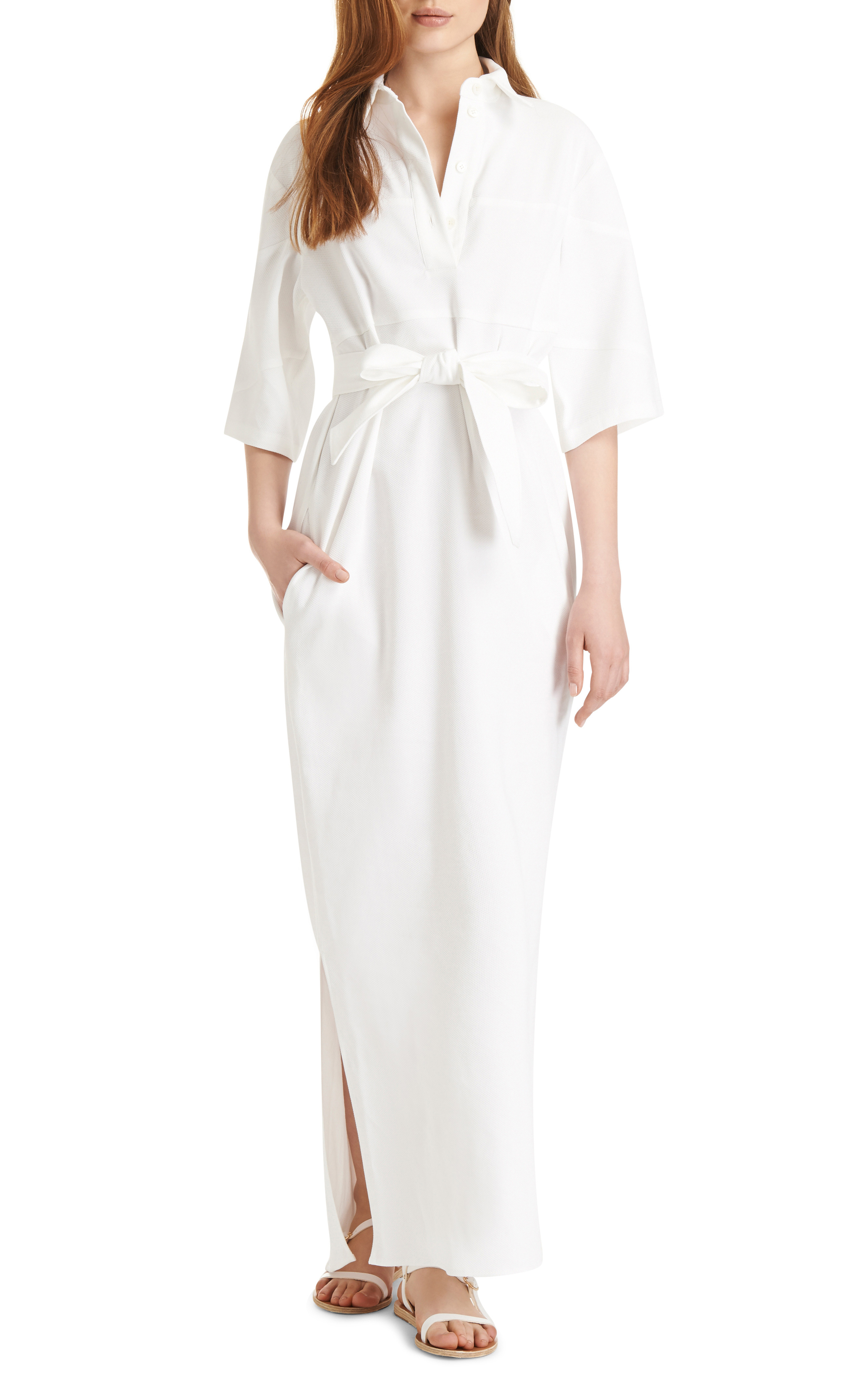 Rosie assoulin Full-Length Shirt Dress in White | Lyst