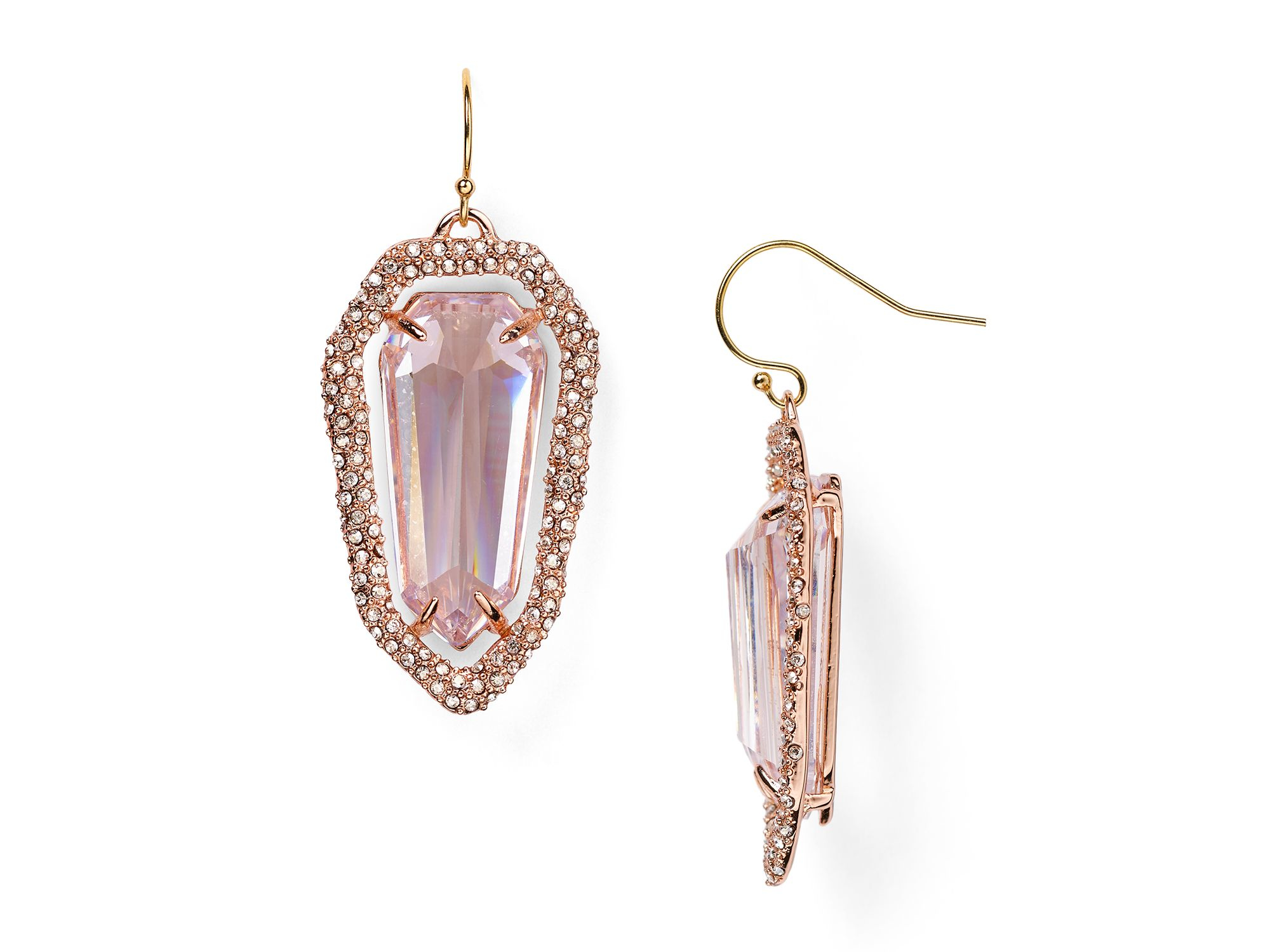 Lyst Alexis Bittar Encrusted Shield Drop Earrings In Metallic Gallery