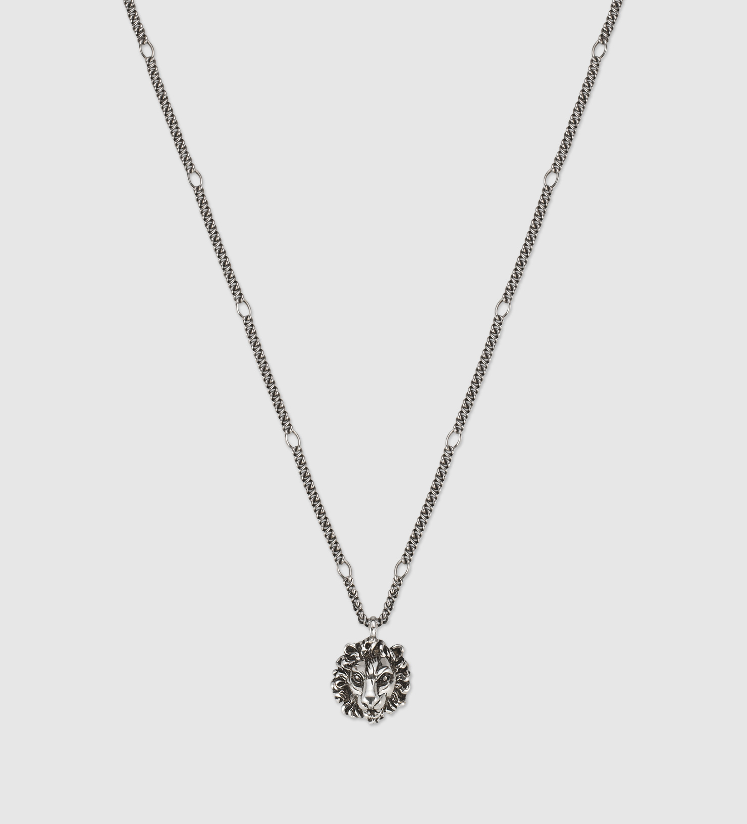 Gucci Necklace With Lion Head Pendant In Metallic For Men Lyst Gallery