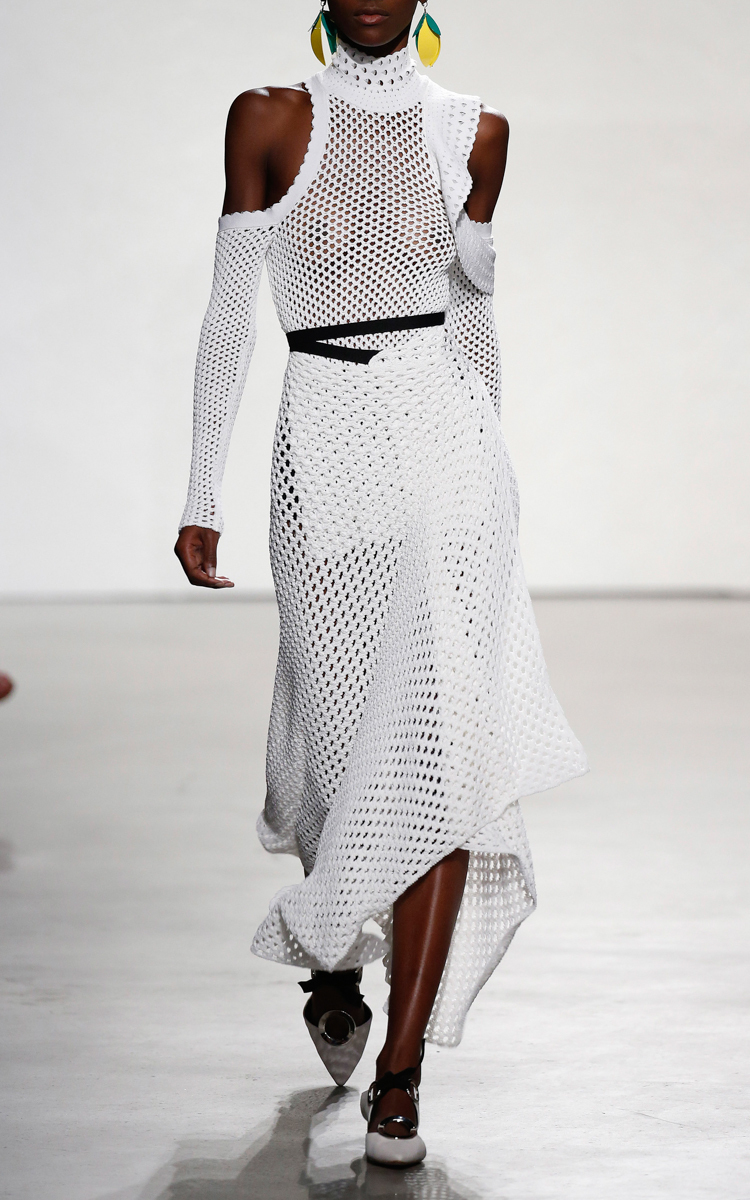 Lyst Proenza Schouler White Long Sleeved Off The Shoulder Gallery